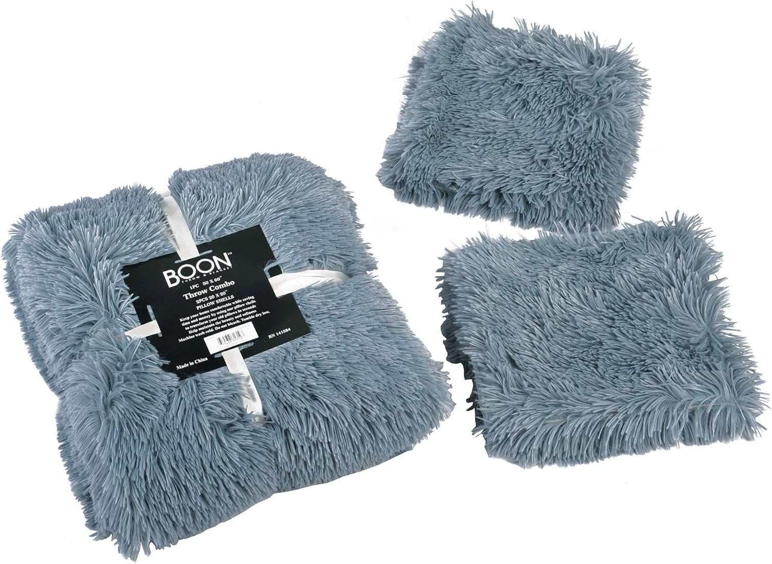 Home Soft Things Juego de fundas de almohada de 3 piezas para almohada, esponjosas, cálidas, acogedoras, de felpa, decorativas, cuadradas, para