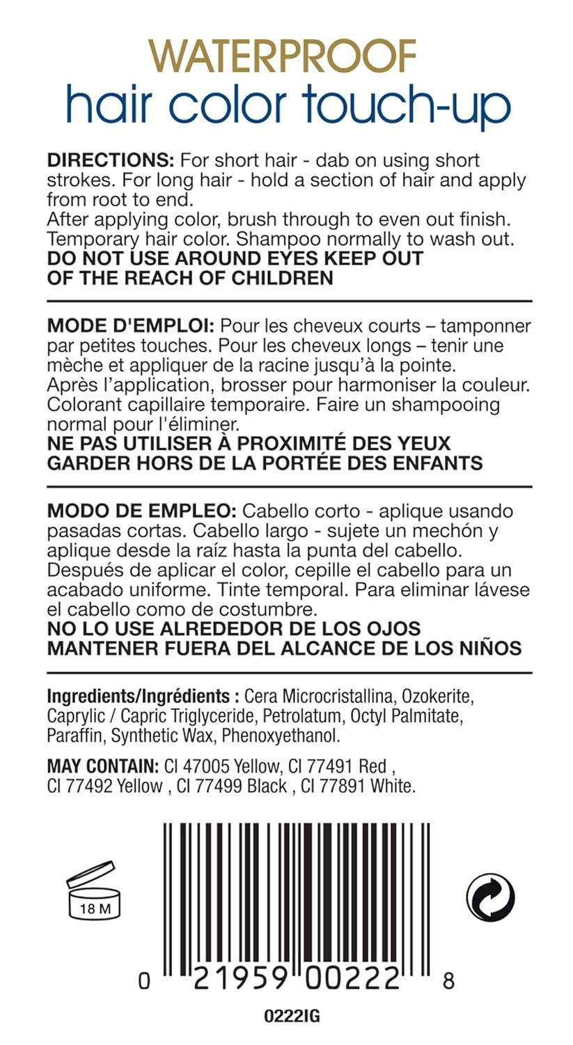 Cover Your Gray Lápiz de retoque de color de cabello impermeable, marrón medio