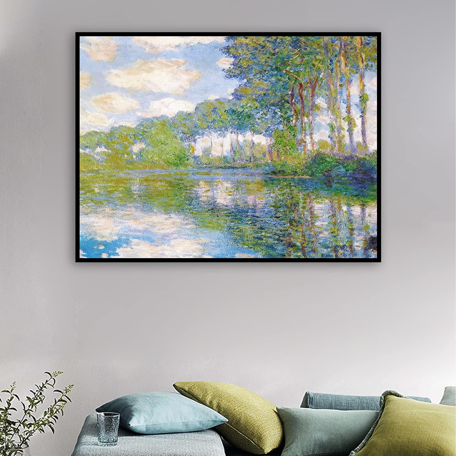 Claude Monet – Lienzo decorativo para pared, póster de álamos sobre Epte Monet, impresiones artísticas, pintura al óleo para dormitorio, sala de