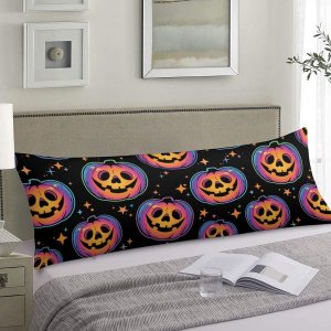 Cool Haloween Pumpkins – Funda de almohada corporal de 20 x 54 pulgadas con cremallera, funda de almohada corporal única, funda de almohada Cool Haloween Pumpkins – Funda de almohada corporal de 20 x 54 pulgadas con cremallera, funda de almohada corporal única, funda de almohada