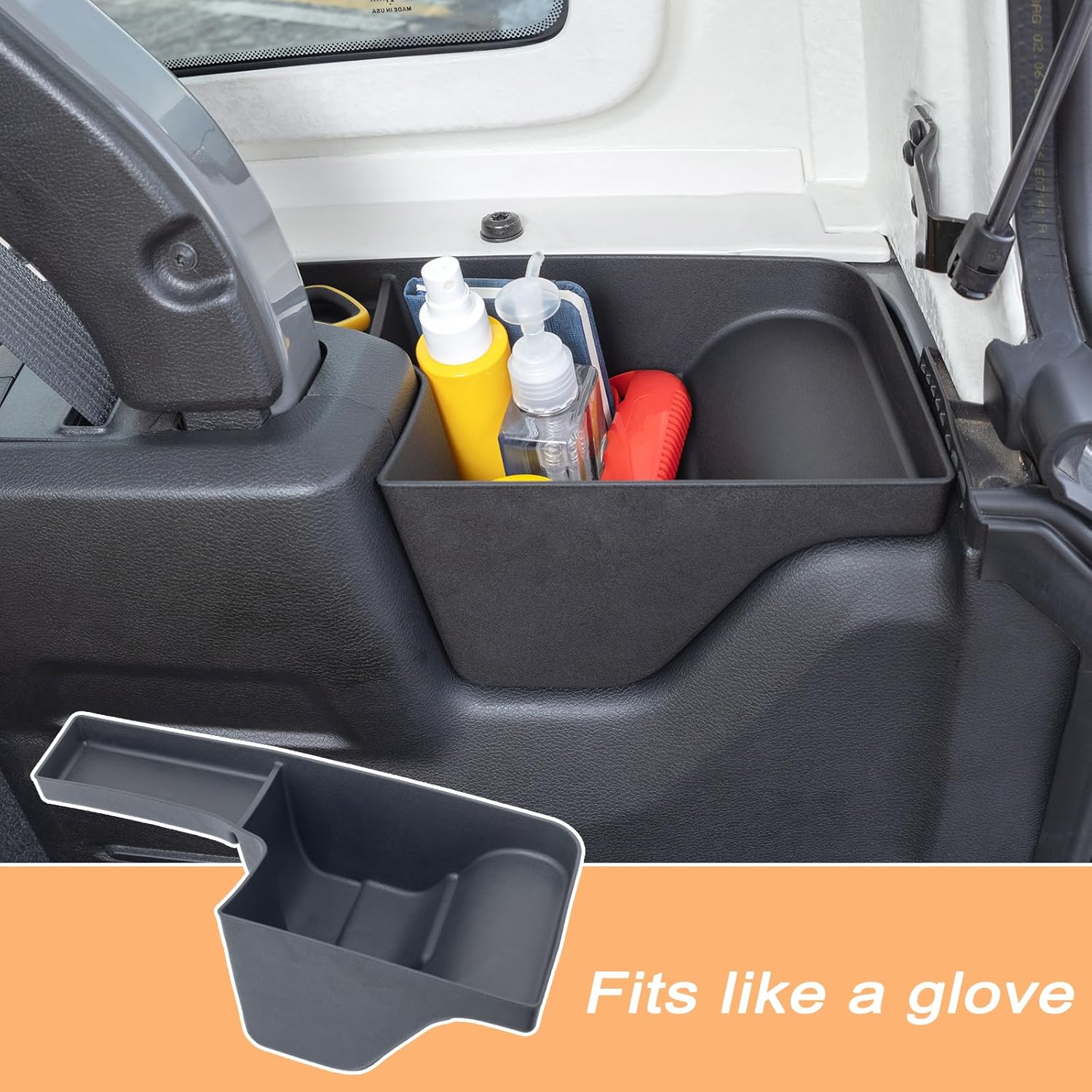 Bandeja organizadora de maletero trasero compatible con Jeep Wrangler JL JLU 2018-2022 2023, accesorios de 4 puertas, caja de almacenamiento