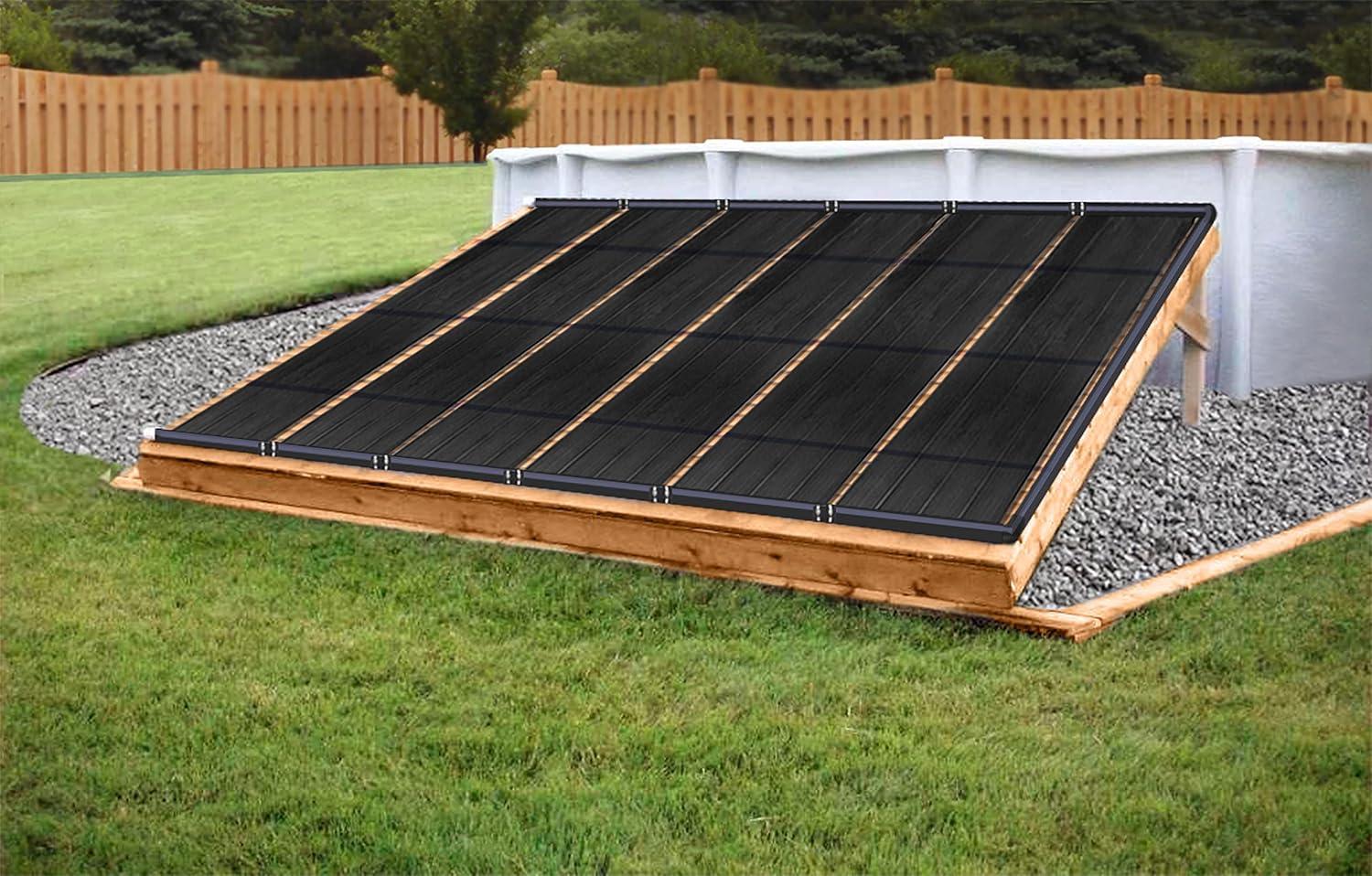 SunQuest Paneles solares para calentador de piscina, 2 colectores (2 pies x 10 pies) con techoestante y kit de complemento, calentador de agua solar