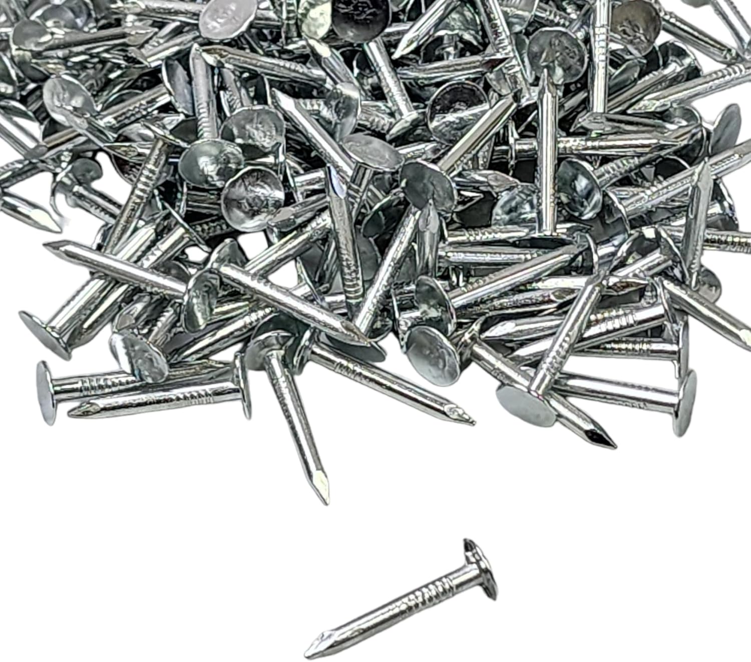 Paquete de 500 clavos galvanizados para techos de 1 pulgada, de grado profesional, se utilizan para sujetar fieltro para techos, individuales de