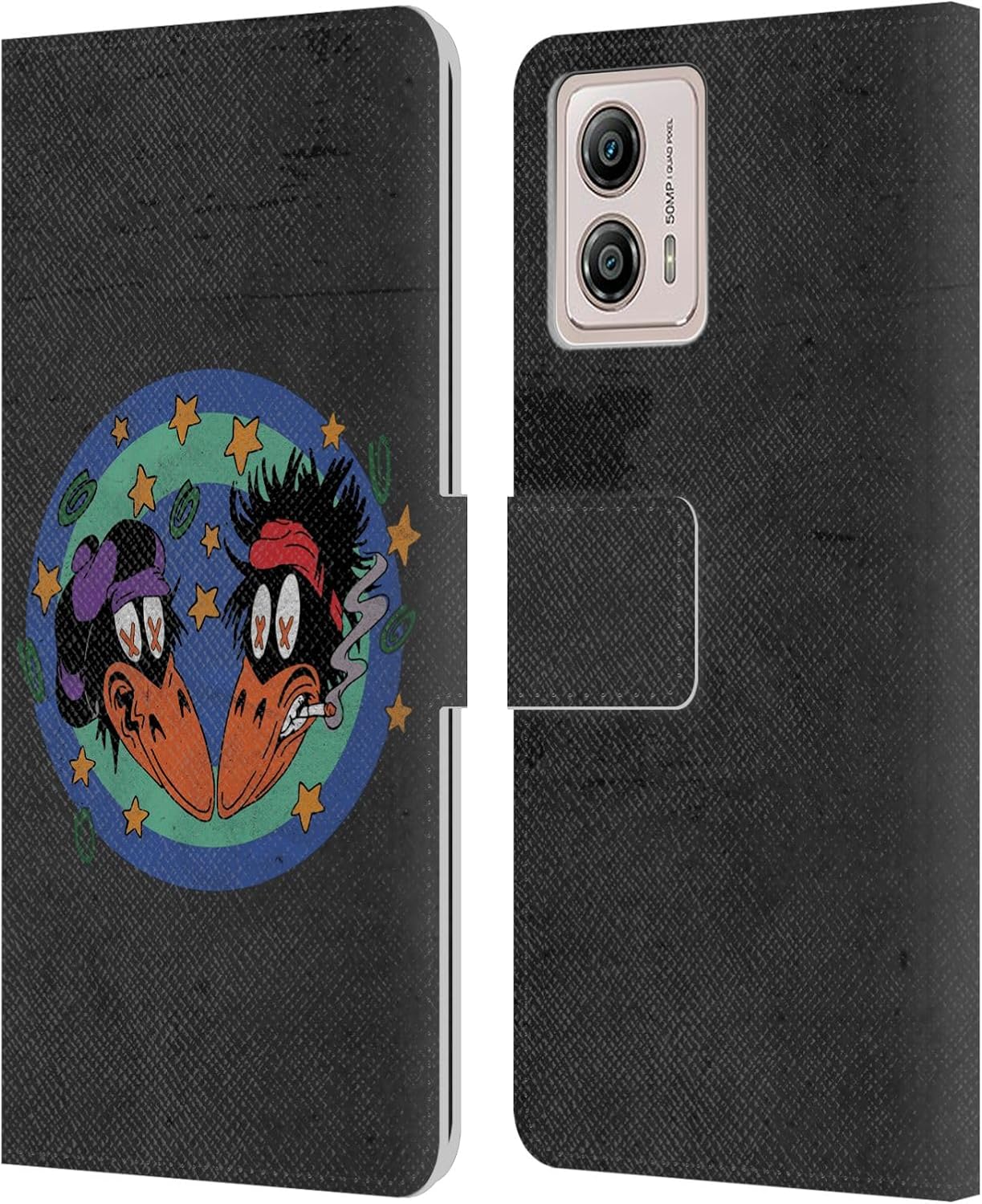 Head Case Designs Officially Licensed The Black Crowes Distressed Graphics Leather Book Wallet Case Cover Compatible with Motorola Moto G53 5G