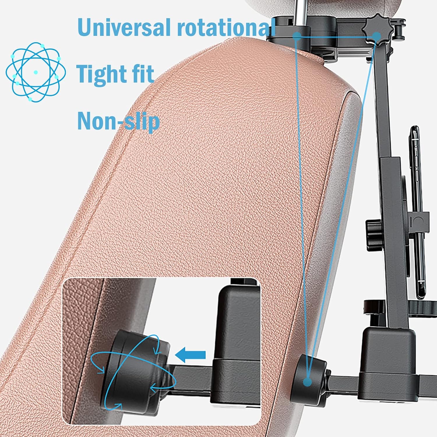 Mesa de bandeja para asiento trasero de automóvil, bandeja plegable para el asiento trasero del automóvil, escritorio para computadora portátil para