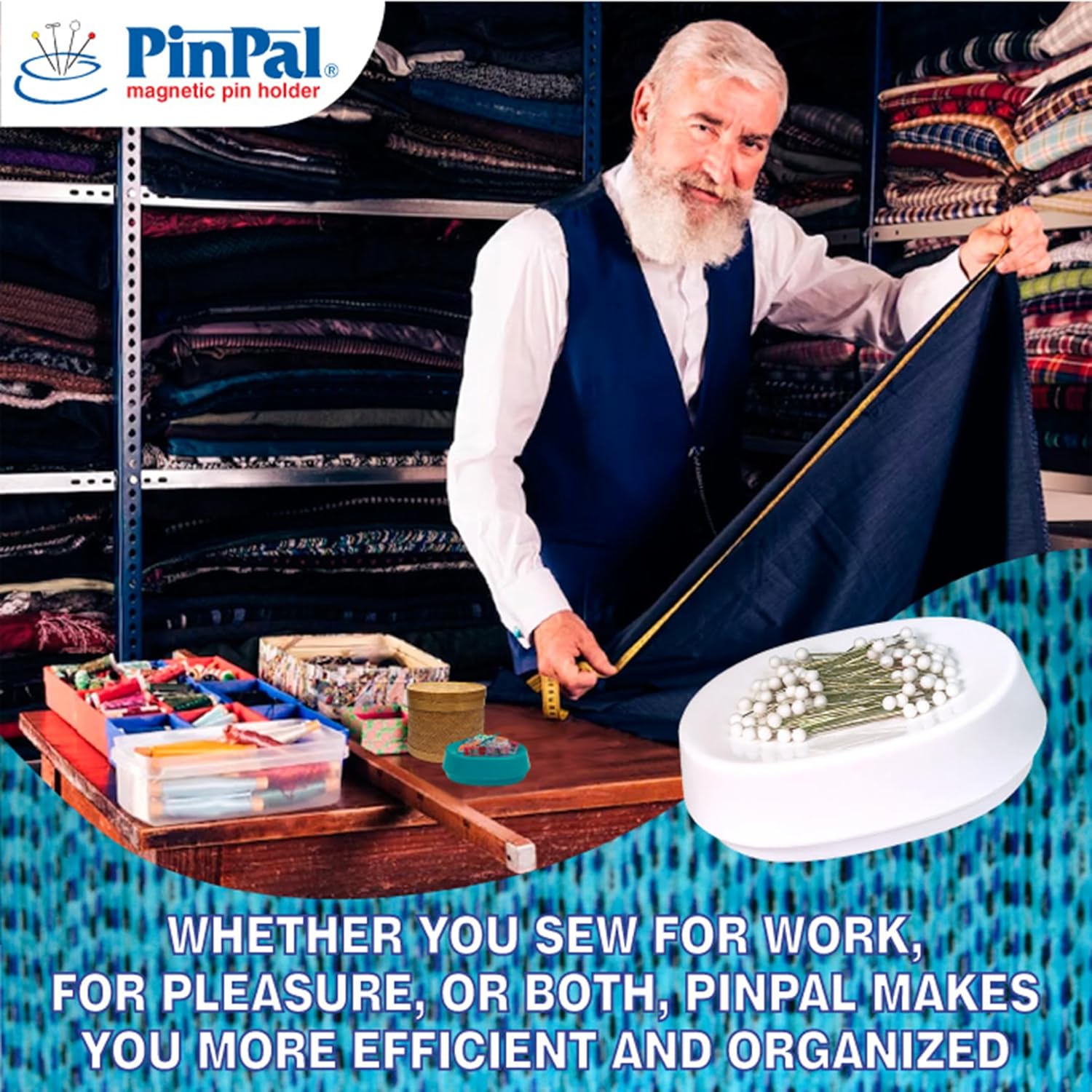 PinPal – Soporte magnético para pasadores, transporta, organiza, almacena tus alfileres y agujas de coser, imán para agarrar y coser para pasadores
