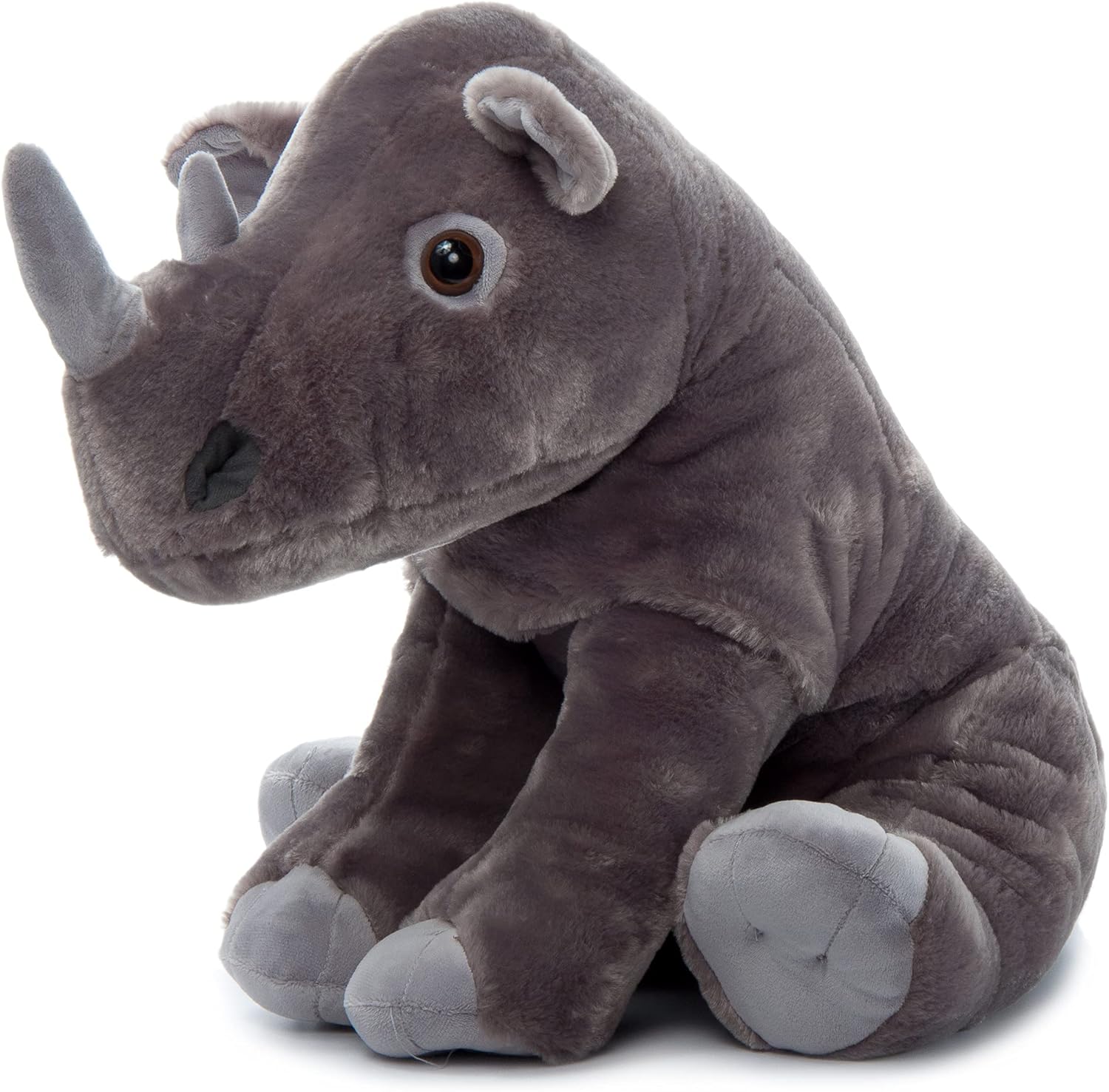 The Petting Zoo Rinoceronte de peluche, regalos para niños, animales salvajes del zoológico Onez, juguete de peluche jumbo de rinoceronte del sur de