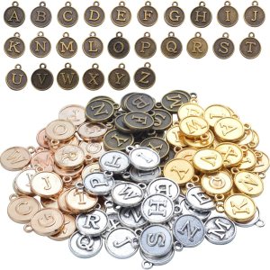Abalorios mezclados con letras del alfabeto inicial “A-Z” de aleación Abalorios mezclados con letras del alfabeto inicial “A-Z” de aleación