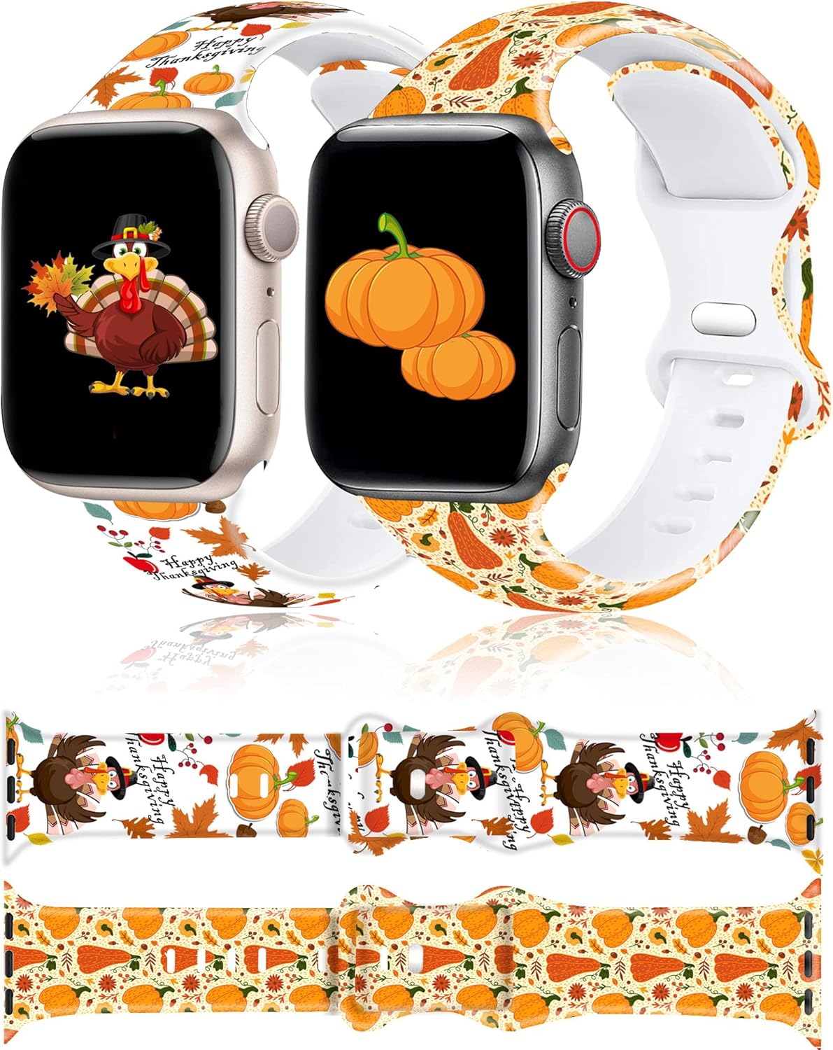 Paquete de 2 correas de reloj de Navidad para Apple Watch de 1.496 pulgadas, 1.575 pulgadas, 1.614 pulgadas, 1.654 pulgadas, 1.732 pulgadas, 1.772