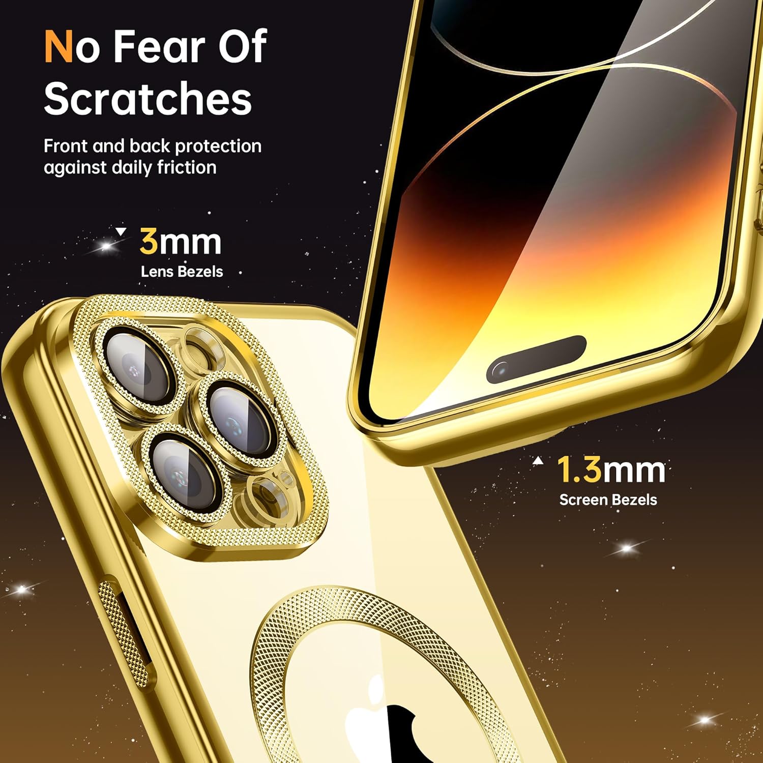 Funda para iPhone 15 Pro Max con protector de lente de cámara integrado diseño único de textura de diamante magnético superfuerte Funda delgada