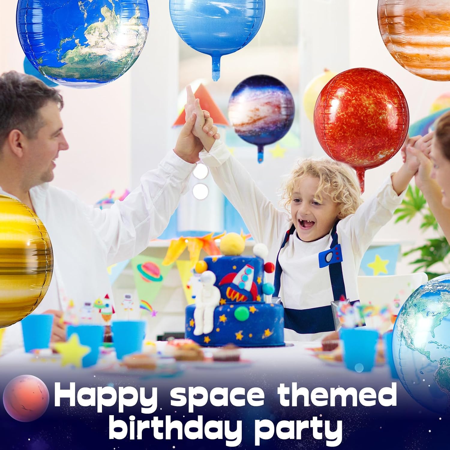 12 globos espaciales de 22 pulgadas, globos grandes de planeta de galaxia 4D, globo de mapa del mundo, globos inflables de la Tierra, espacio