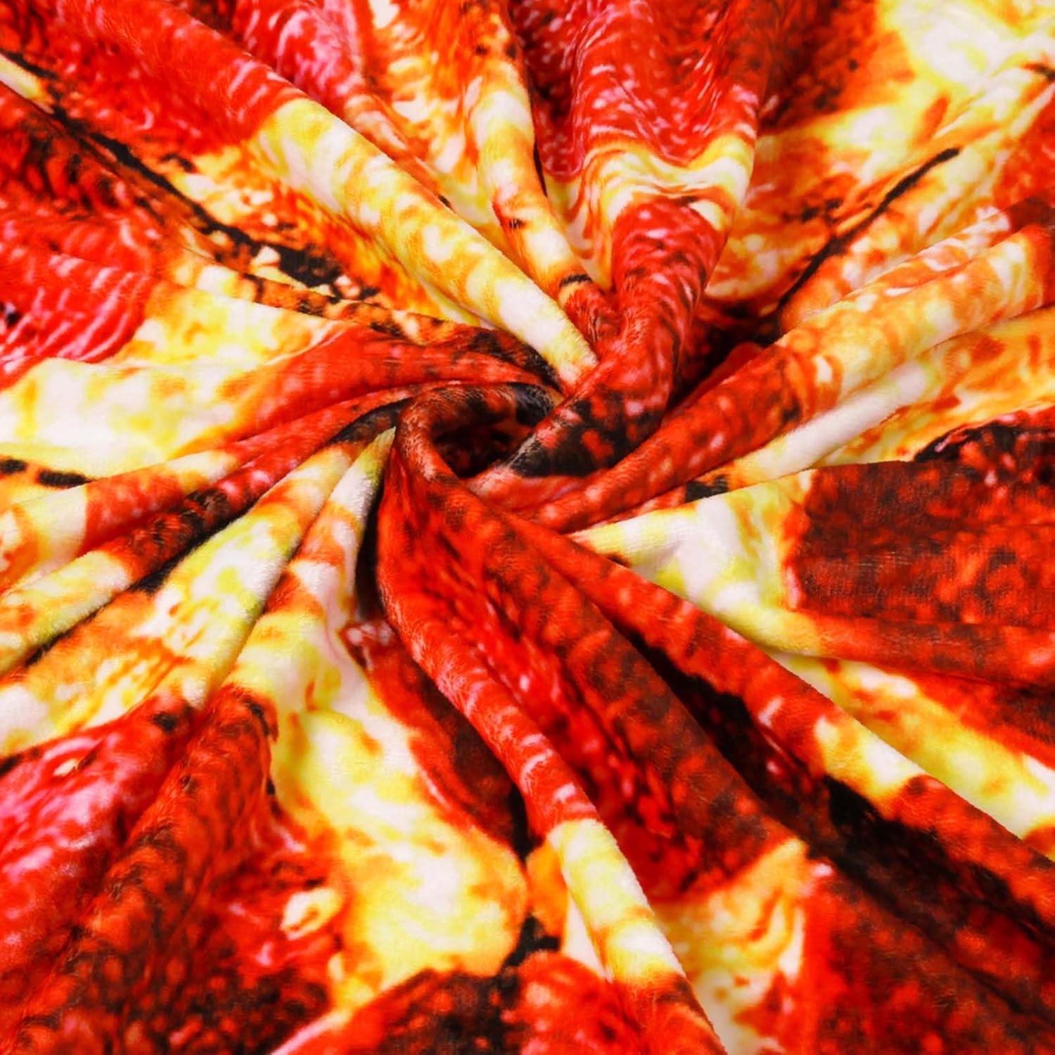 Vessia Manta con estampado de pizza, manta redonda realista y divertida para adultos y niños, manta de pizza Pepperoni de 300 GSM para sofá, cama,