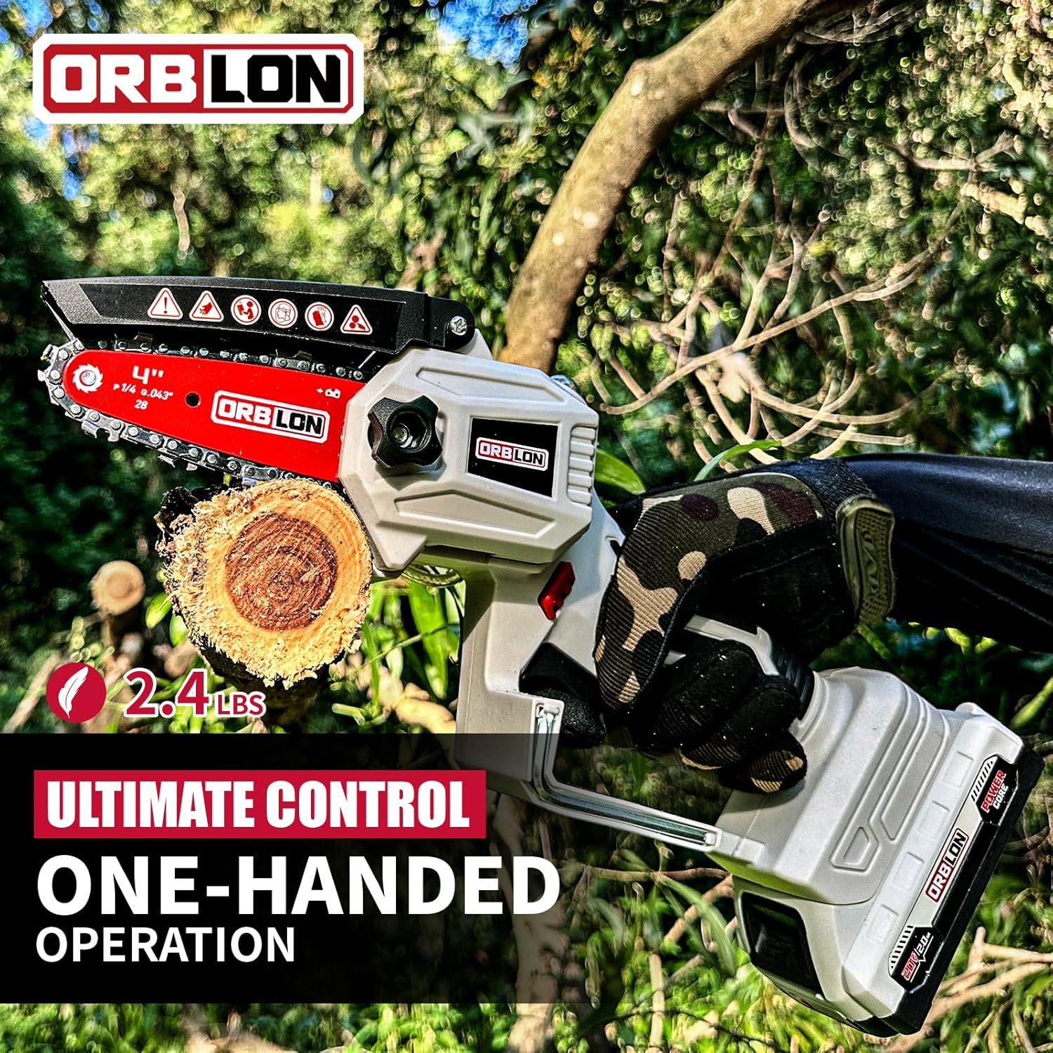 Mini motosierra inalámbrica para batería DeWALT de 20 V Max, motosierra sin escobillas de 4 pulgadas, motosierra portátil con batería con bloqueo de