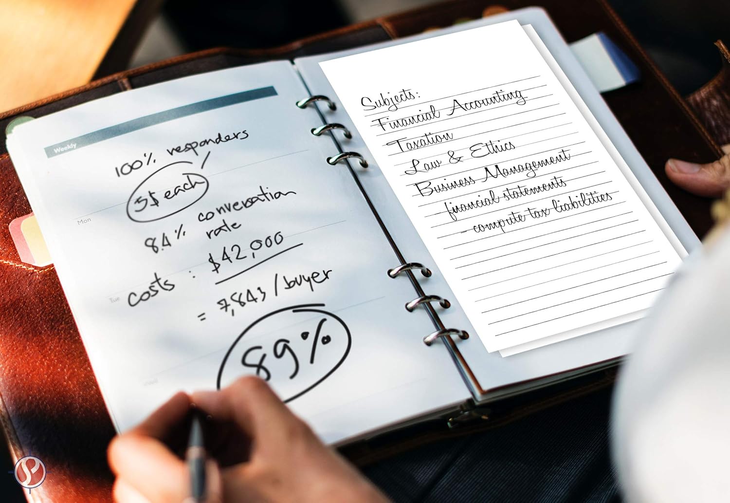 Tarjetas de notas verticales con rayas blancas, 3 x 5 pulgadas, 100 hojas por paquete