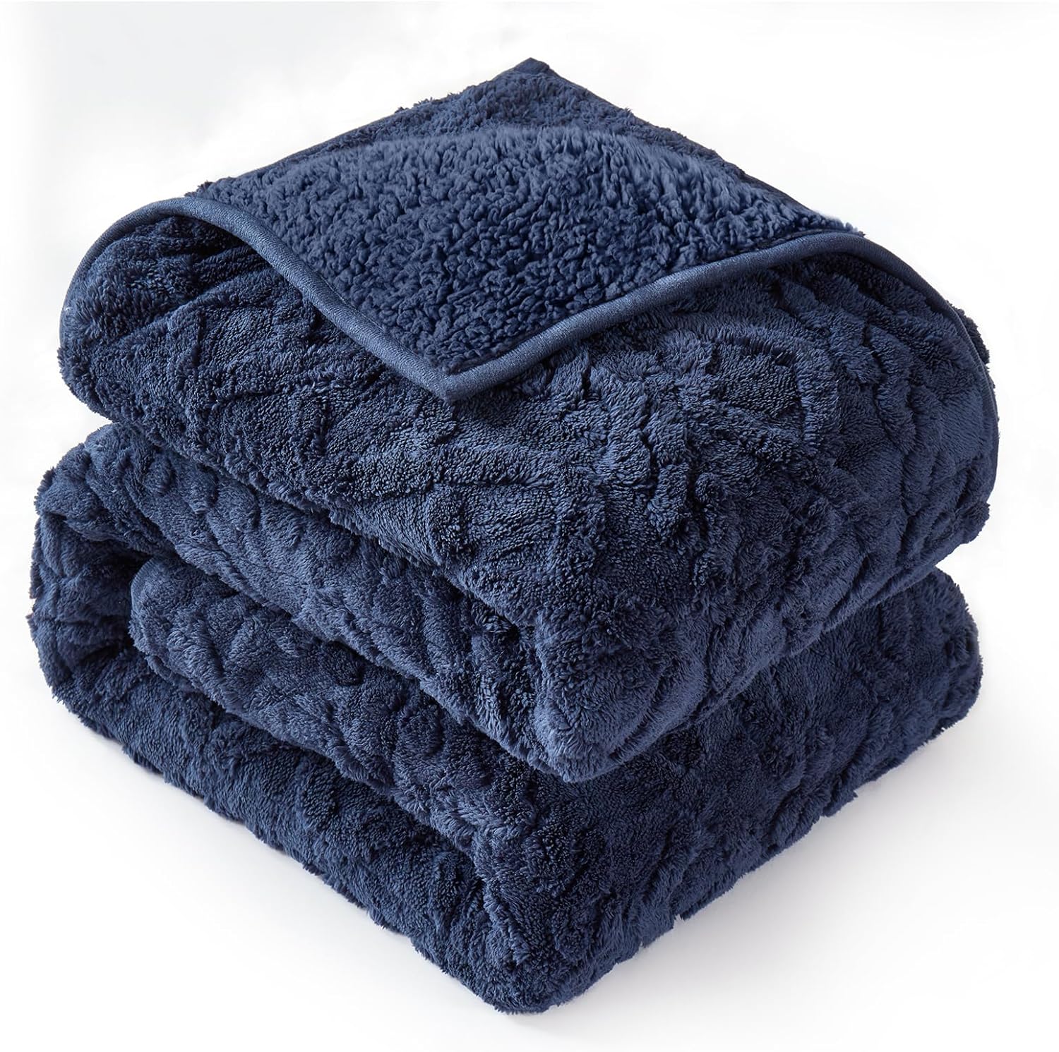Manta con peso tamaño Queen de 60 x 80 pulgadas, manta de cama sherpa suave y elegante, 15 libras para calmar y calmar, manta pesada decorativa