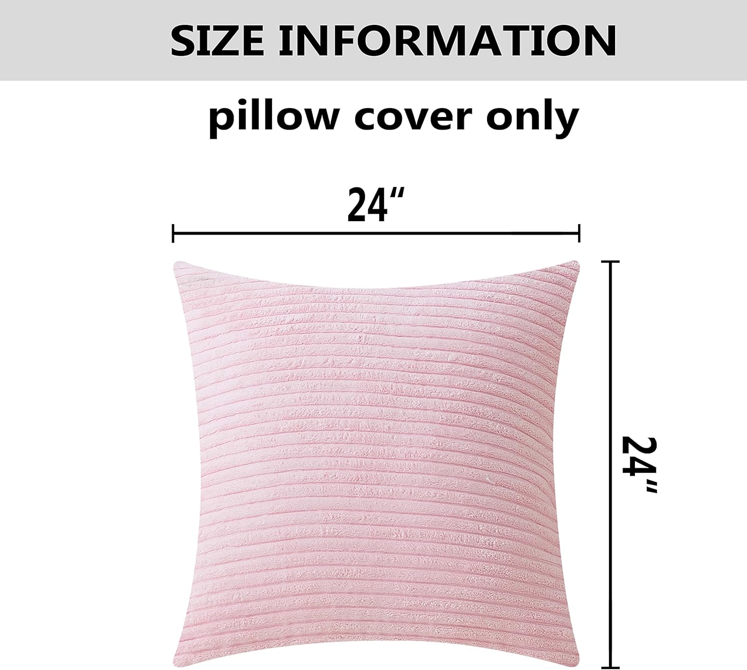 Home Brilliant – Funda de cojín de terciopelo a rayas (paquete de 1 unidad)