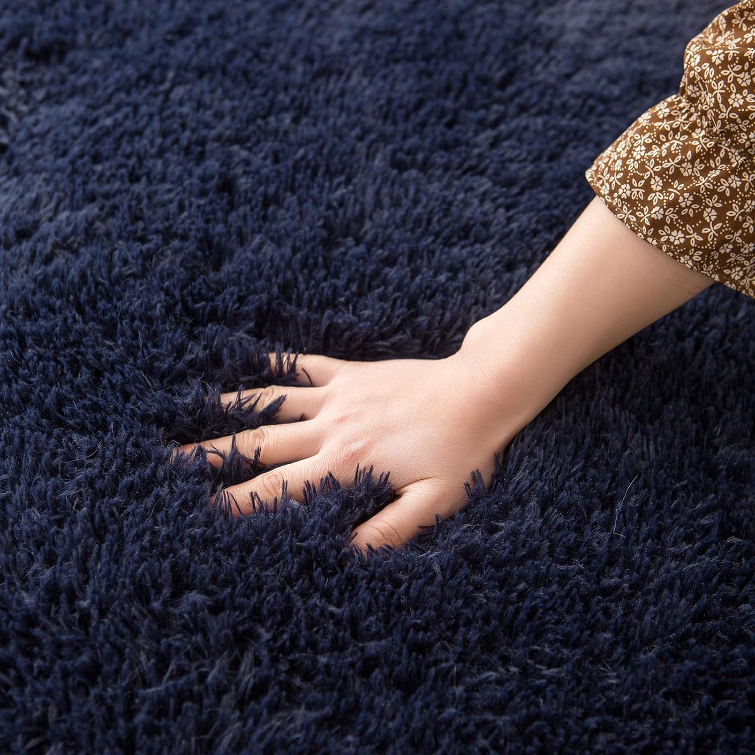 Alfombra súper esponjosa de 4 x 6 pies, alfombra de felpa antideslizante para sala de estar, habitación de los niños, alfombra moderna y suave para