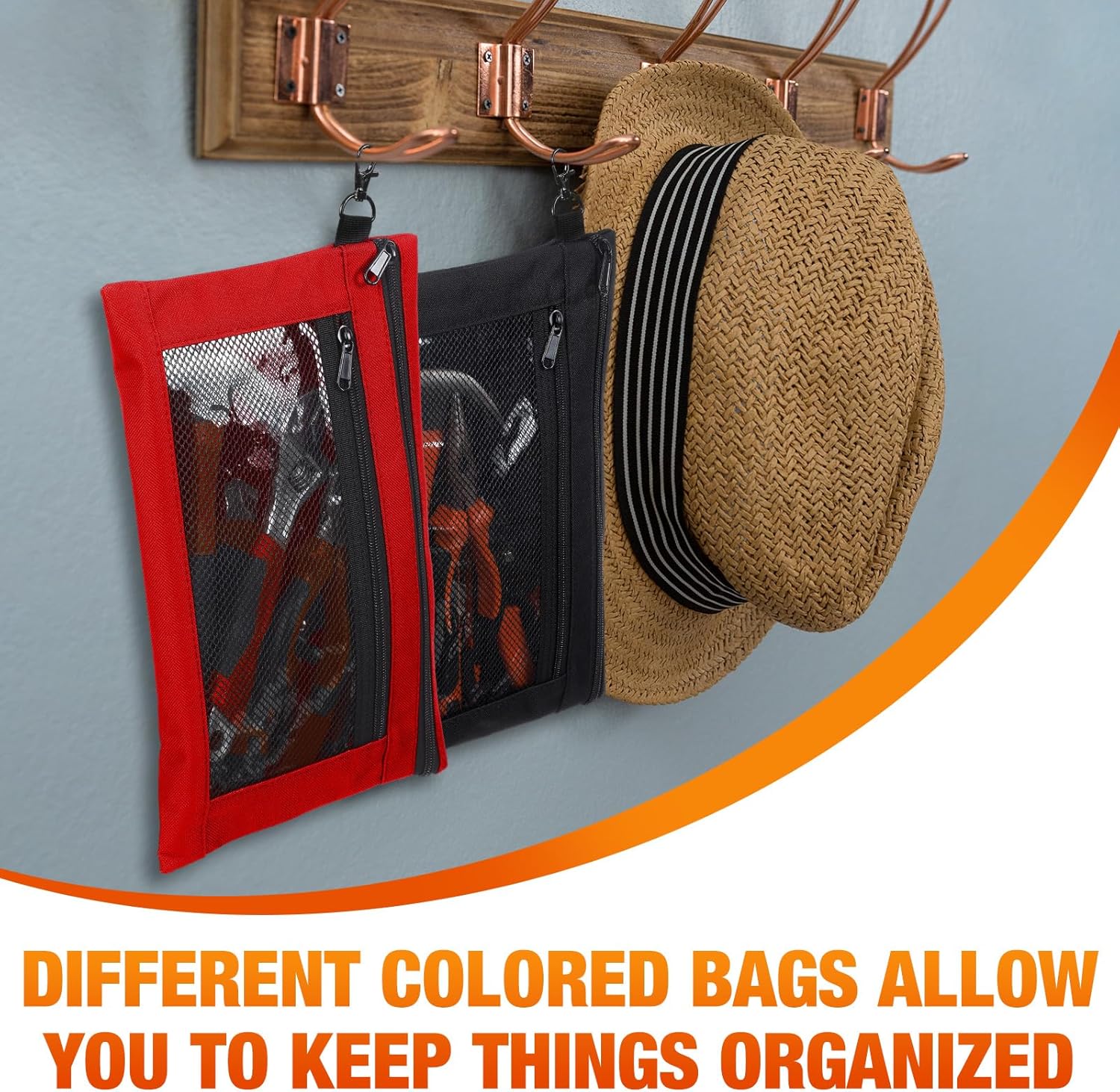 Paterr Paquete de 8 bolsas de herramientas con cremallera, organizador impermeable y almacenamiento para hombres, bolsa de herramientas de alta
