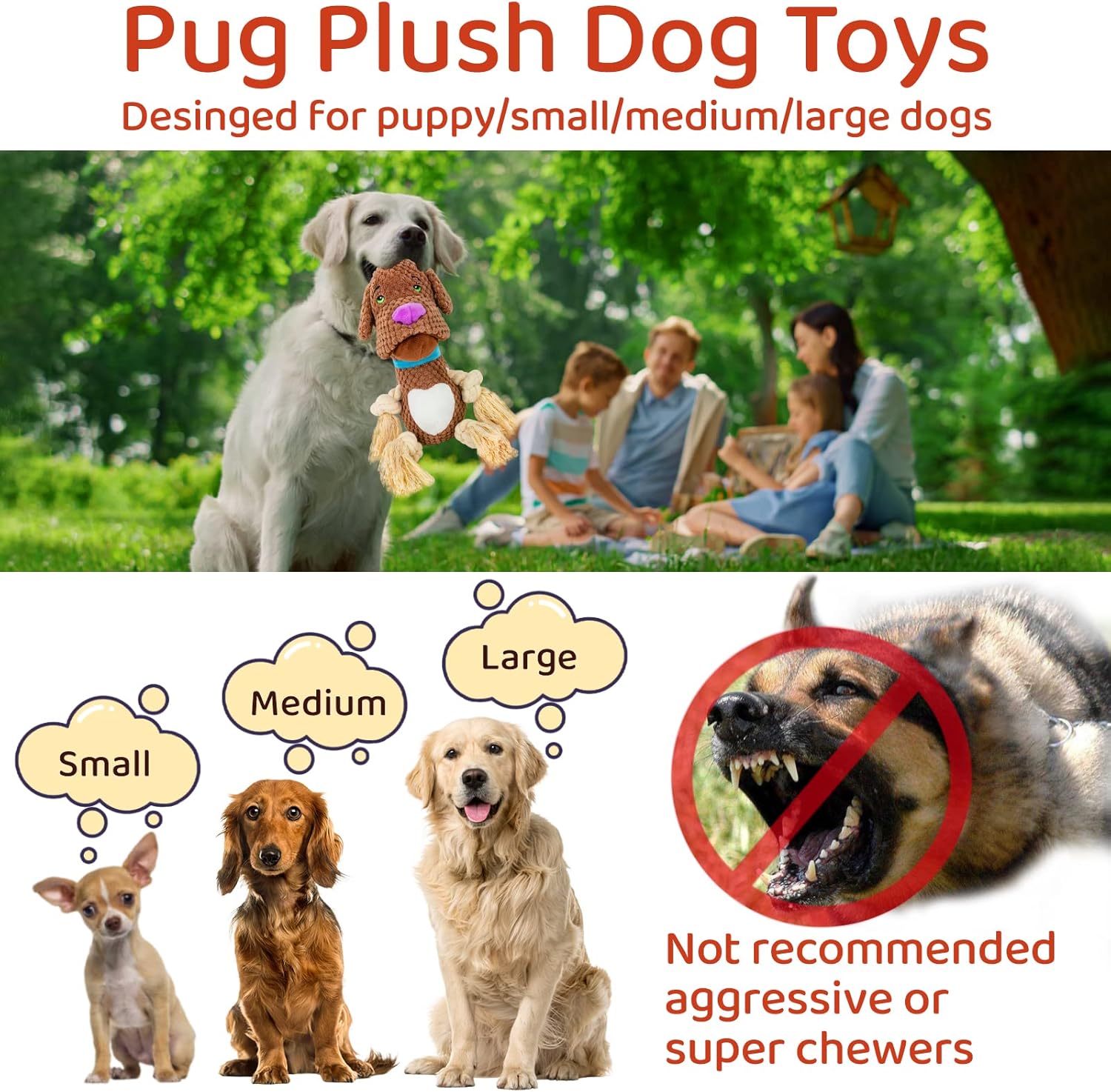 LITTLE GUY Juguete chirriante para perro, juguete masticable de animales de peluche, juguete masticable chirriante para cachorros, juguete de cuerda