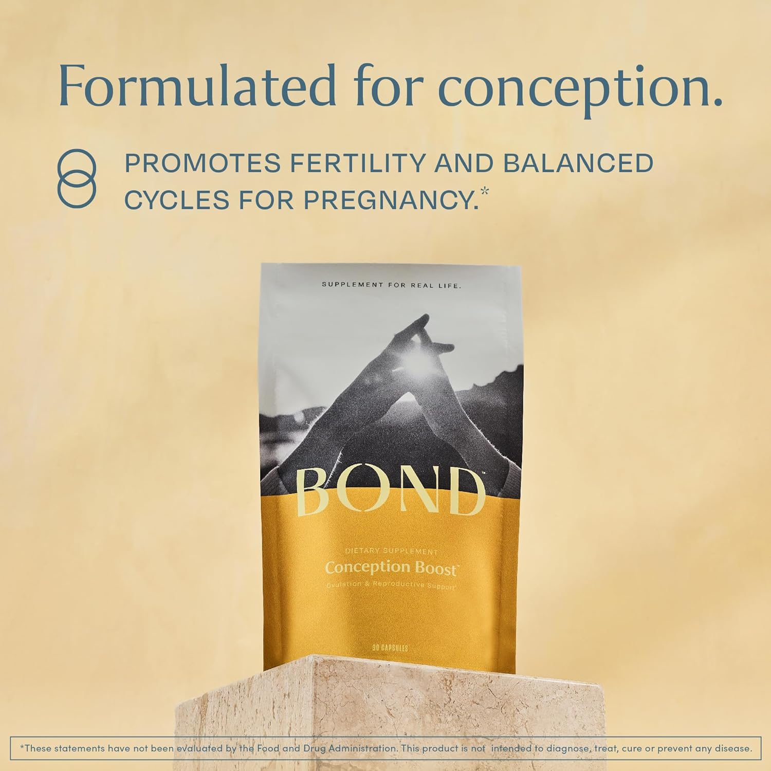 BOND Conception Boost Suplementos de fertilidad para mujeres para la ovulación, la calidad del huevo y el apoyo de la fertilidad – Folato, CoQ10,