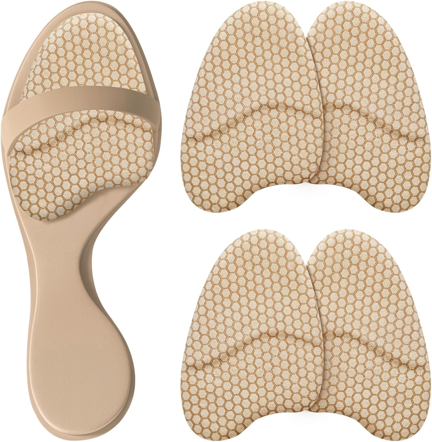 ZAIWOO Metatarsal Pads Women, Ball of Foot Cushions for Women, Heel Inserts for Women, Heel Pads for Shoes, (2 Pairs Foot Pads) High Heel Comfort