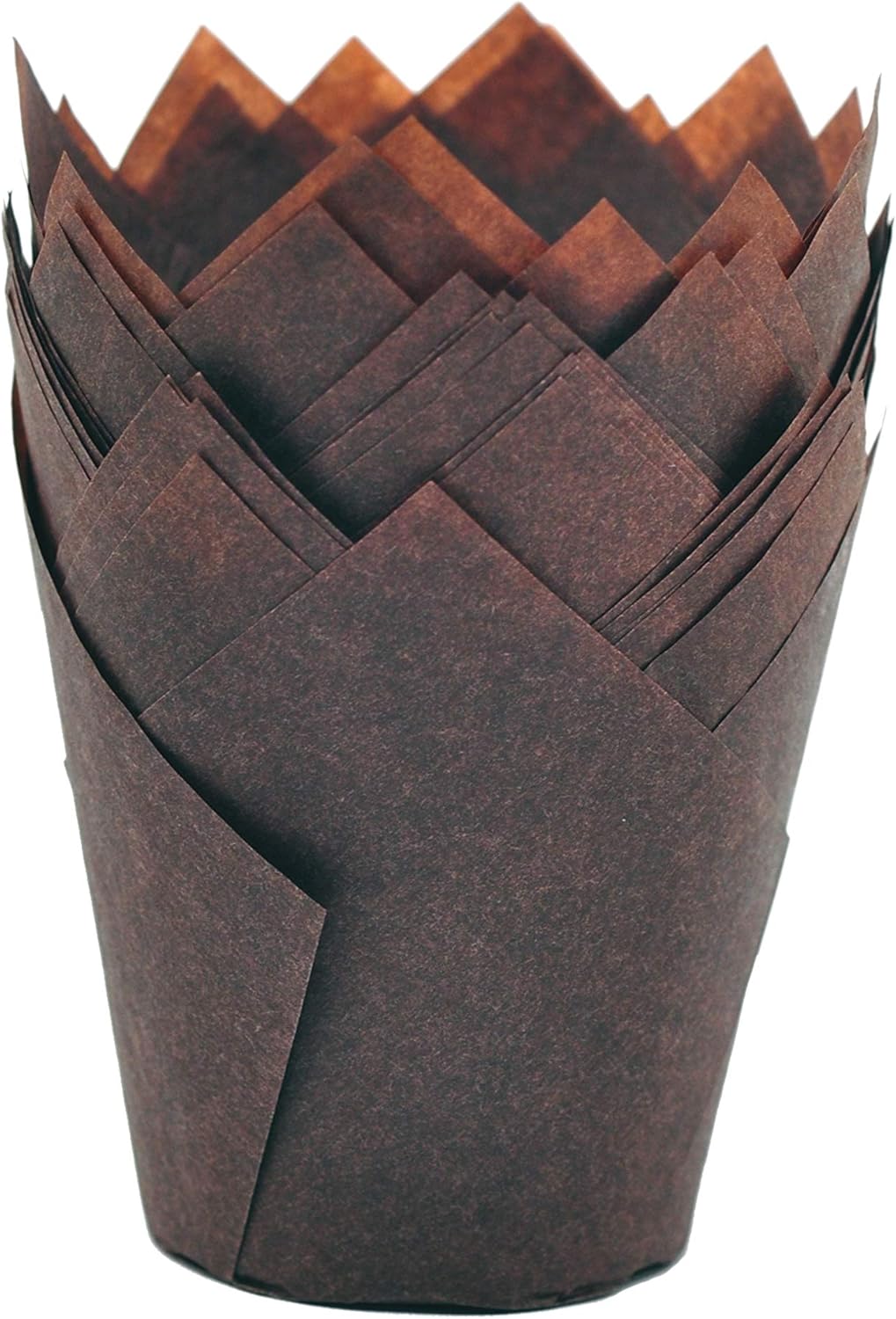 Moldes grandes de papel a prueba de grasa para magdalenas, 2-14 x 4 pulgadas, caja de 125 piezas (125, grande)
