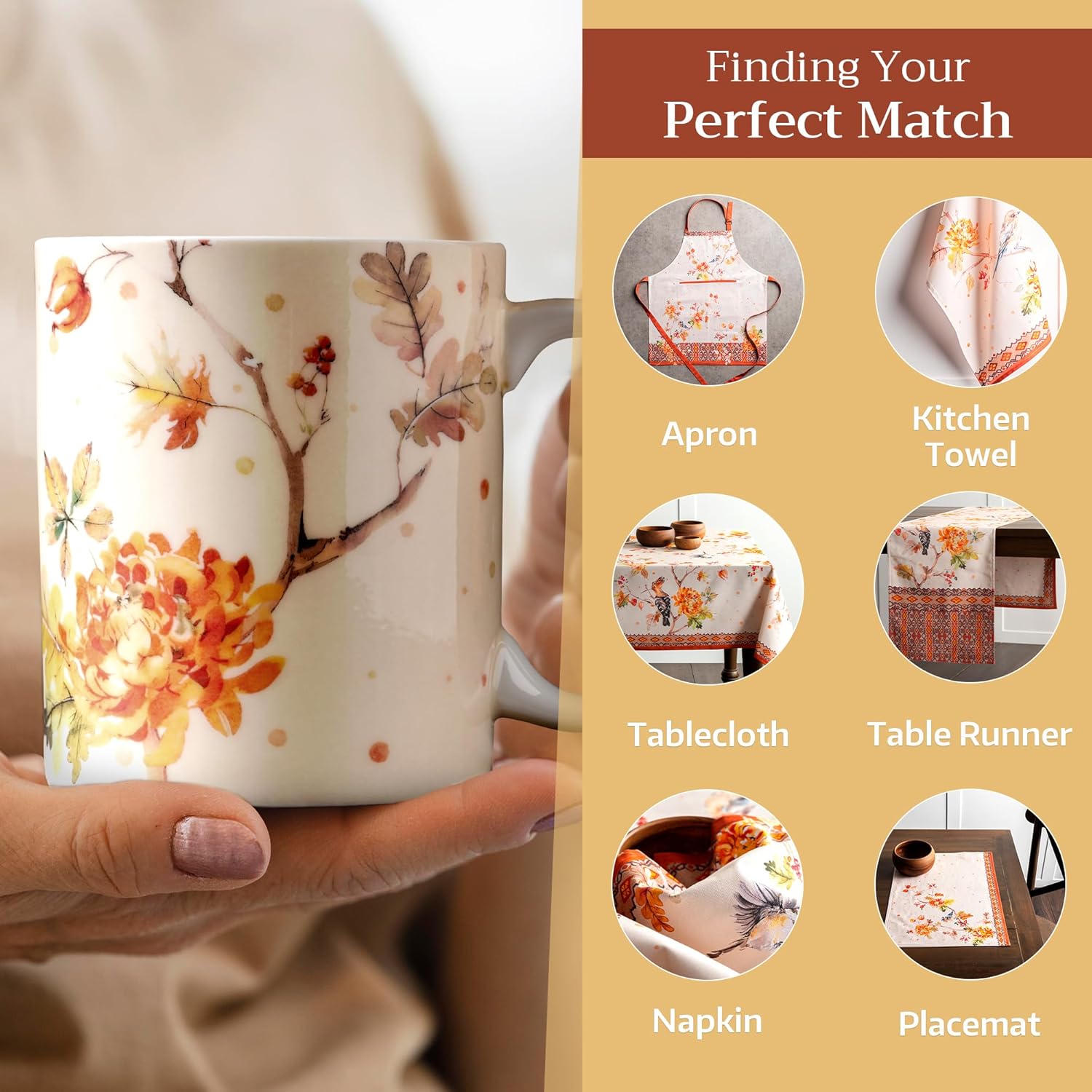 Maison d’ Hermine – Taza de café de porcelana fina Kelim con asa para bebidas calientes, café, capuchino, café con leche, cacao, té, perfecta para