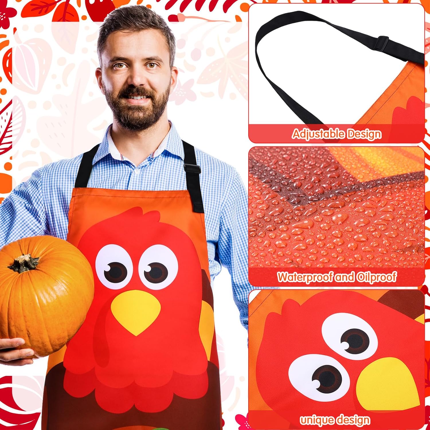 Juego de 3 manoplas de cocina de Acción de Gracias, juego de guantes de cocina de Acción de Gracias, regalo de cocina para mujeres y hombres, Como