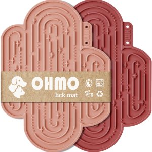 OHMO – Alfombrilla para lamer cactus para perros y gatos (paquete de 2) Comedero lento para mascotas fácil de limpiar con ventosas, almohadilla para OHMO – Alfombrilla para lamer cactus para perros y gatos (paquete de 2) Comedero lento para mascotas fácil de limpiar con ventosas, almohadilla para