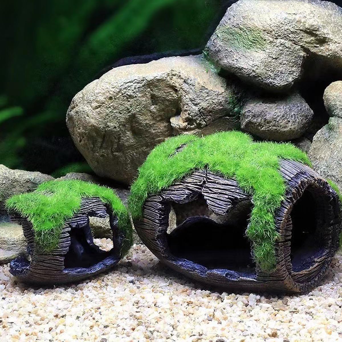 Betta – Accesorios decorativos para pecera, escondite de acuario de cueva de peces pequeño, adorno de pecera de 5 pulgadas