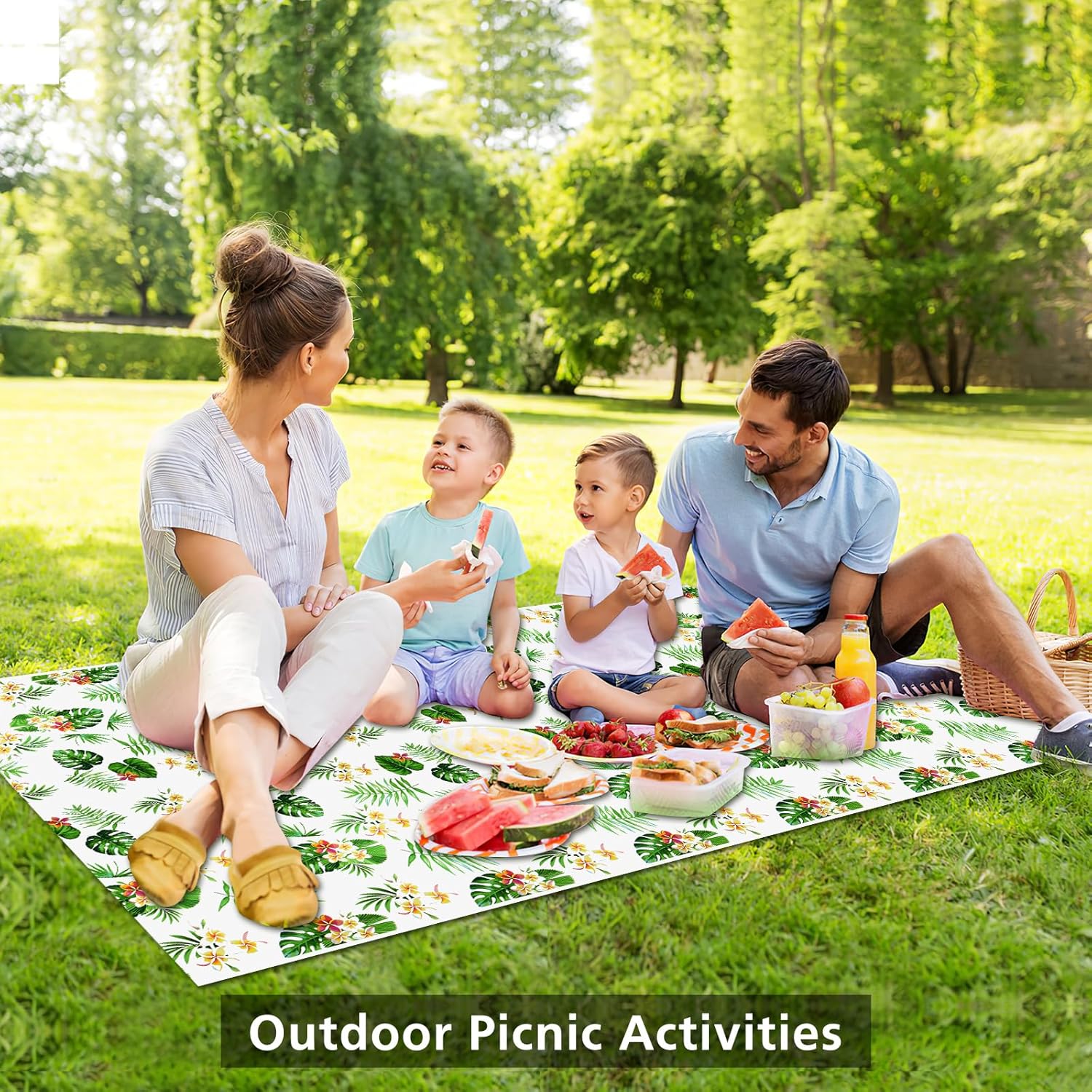 PLULON Paquete de 3 manteles hawaianos de plástico Luau para suministros de fiesta tropical, 54 x 108 pulgadas, mantel de hojas de palma para niños,