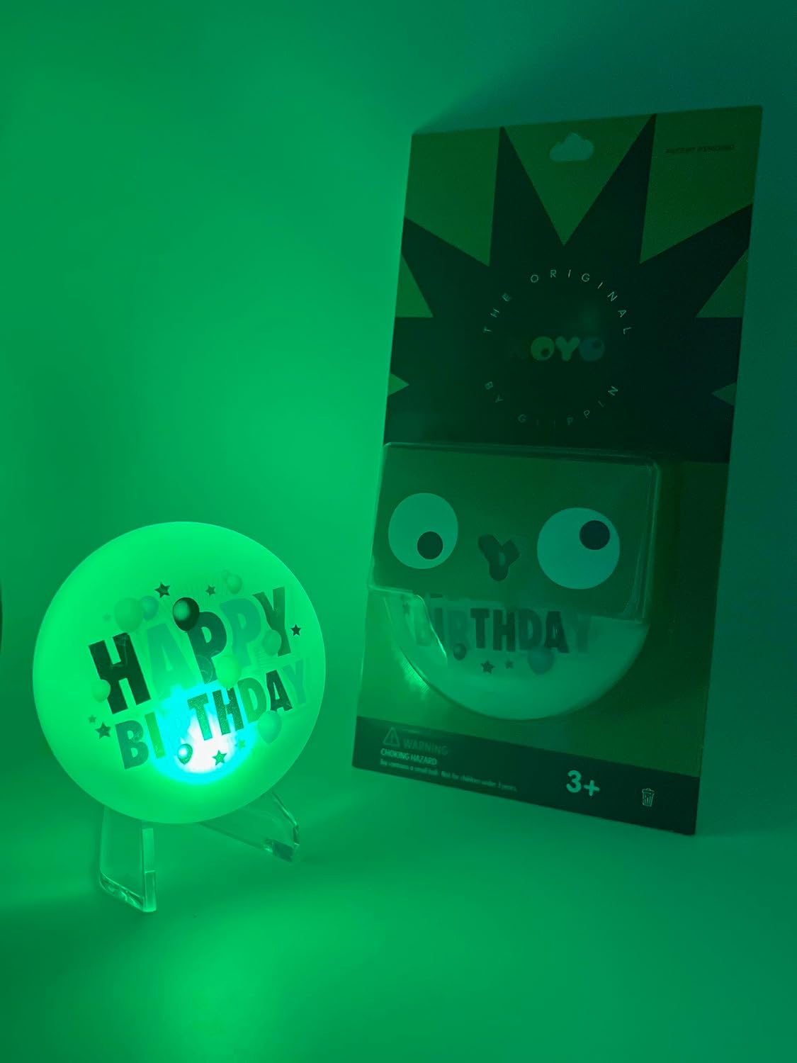 NOYO GliPpiN (RGB) – Disco para ansiedad y ventilador iluminado original (feliz cumpleaños)