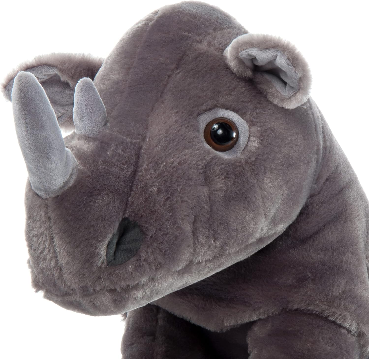 The Petting Zoo Rinoceronte de peluche, regalos para niños, animales salvajes del zoológico Onez, juguete de peluche jumbo de rinoceronte del sur de