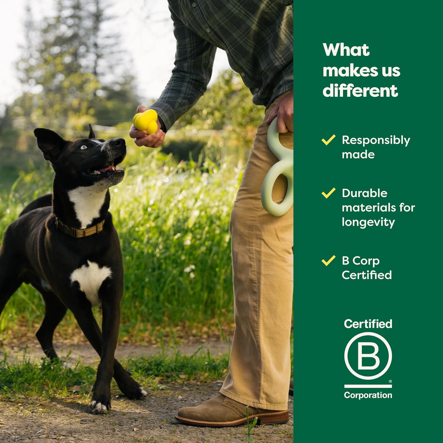 Earth Rated Pelota para perros, juguete interactivo para razas pequeñas, medianas y grandes, viene en varios tamaños, fabricada con goma natural,