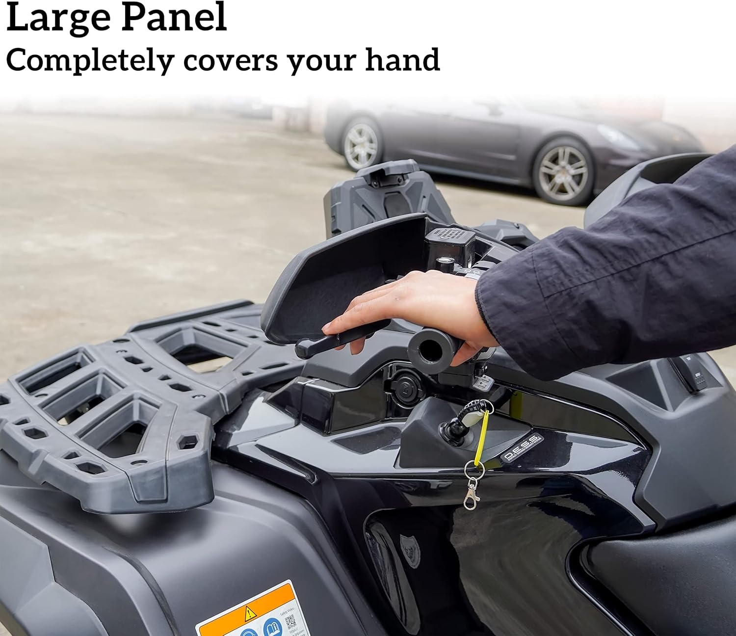 SAUTVS Protector de manos negro deflector de viento para Can Am Outlander, kit de deflector de aire de plástico para accesorios Can-Am Outlander MAX
