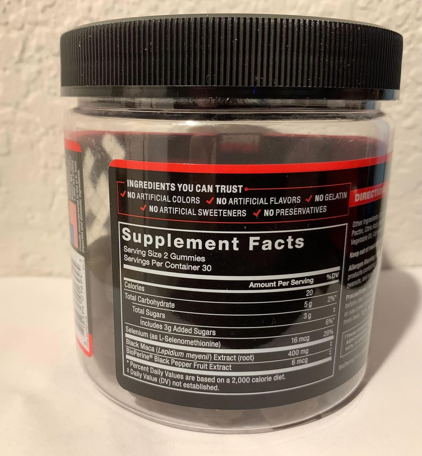 Force Factor Gomitas de maca negra, paquete de 2, raíz de maca negra para mejorar la vitalidad masculina, aumentar la energía y la fuerza, con