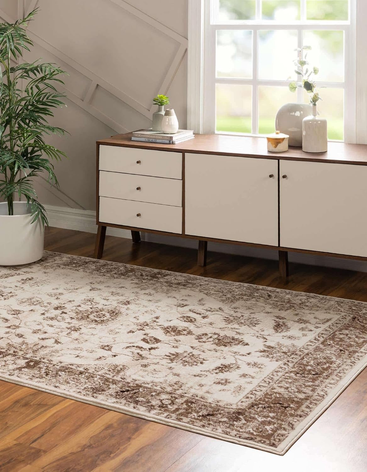 Unique Loom Rushmore Collection – Alfombra de área Lincoln (10 x 14 pies 1 pulgada, rectangular, cremabeige)