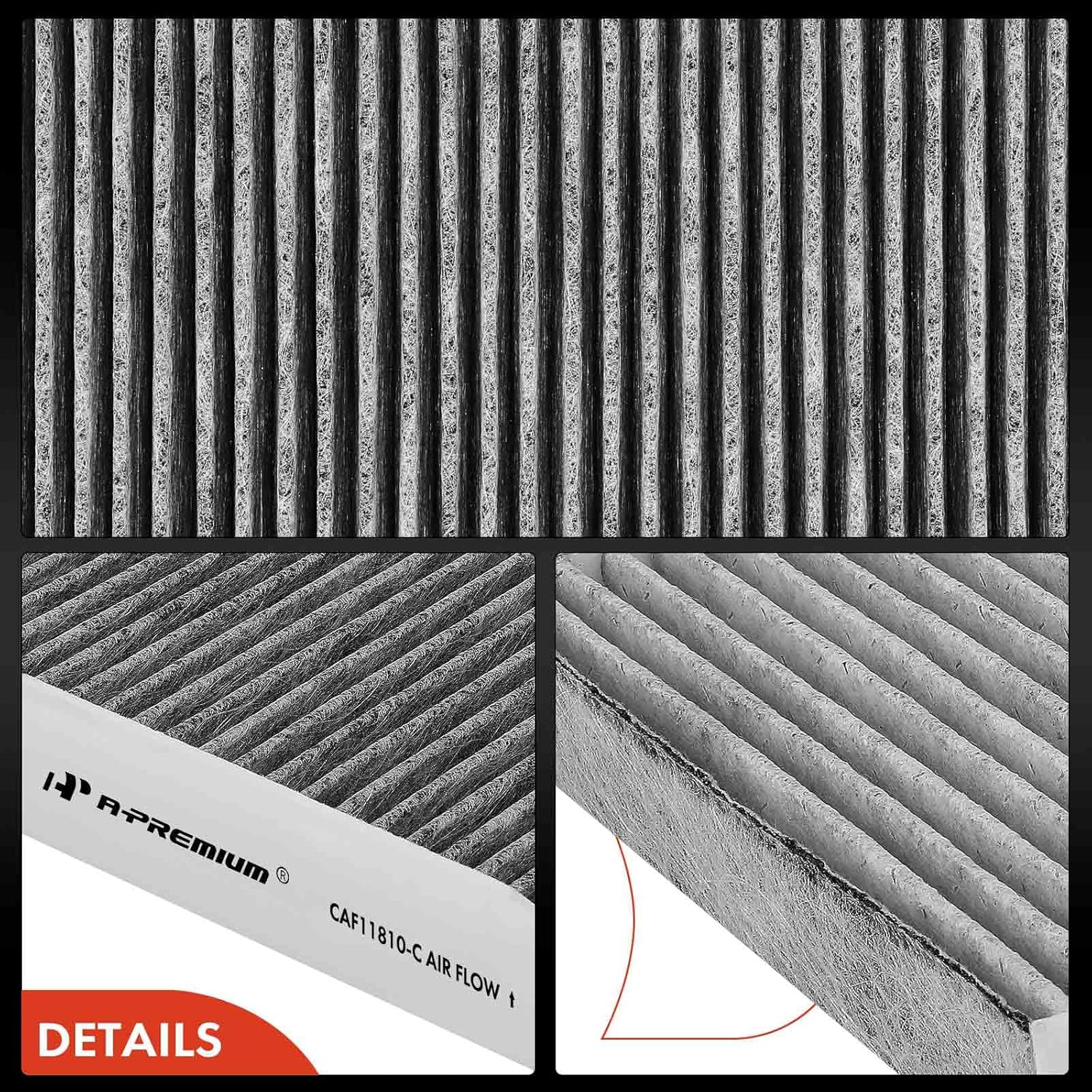 A-Premium Filtro de aire de cabina con carbón activado compatible con modelos Jeep, Dodge y Fiat – Compass 2017-2022, Renegade 2015-2023, Hornet