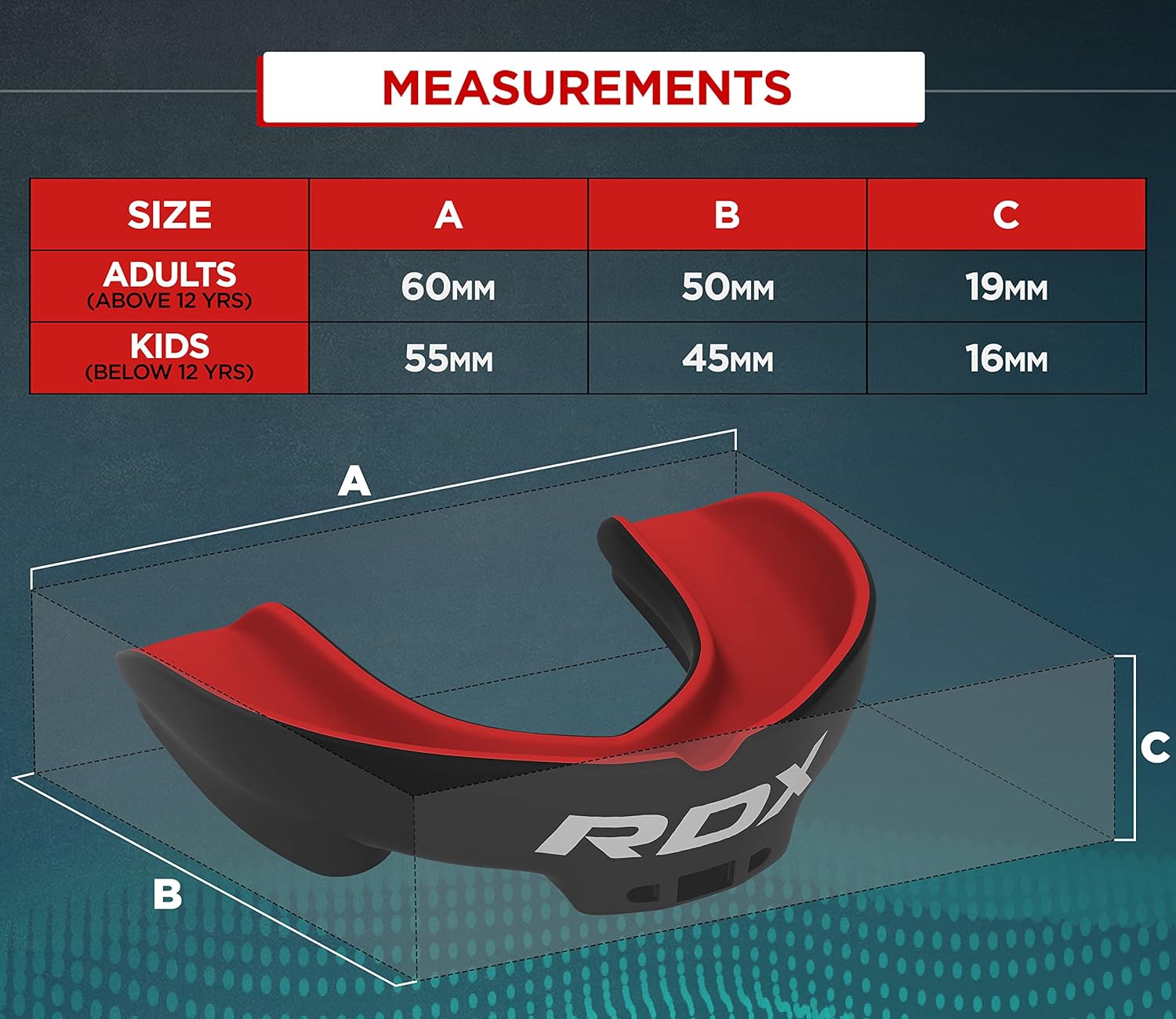 RDX Protector bucal, protector de encías, protector bucal para boxeo, artes marciales mixtas y kickboxing, Muay Thai, protector bucal con estuche de