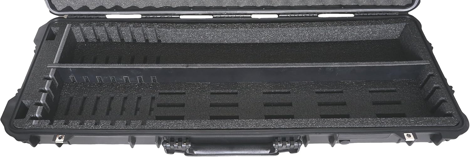 Case Club Funda de viaje para teclado 49-61 Note  Carcasa rígida, impermeable, a prueba de aplastamiento, con ruedas, funda de envío para teclados