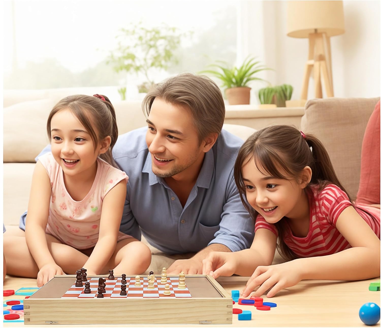 Fast Sling Puck Juego 5 en 1, juego de mesa plegable de madera para adultos y familia