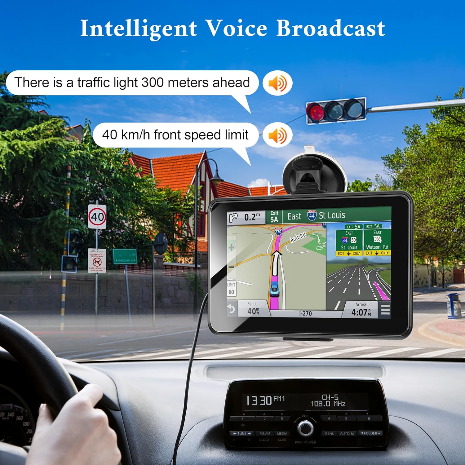 Actualización de navegación GPS 2024 para camión, pantalla 2.5D de 7 pulgadas, GPS de semirremolque para conductores comerciales, sistema de