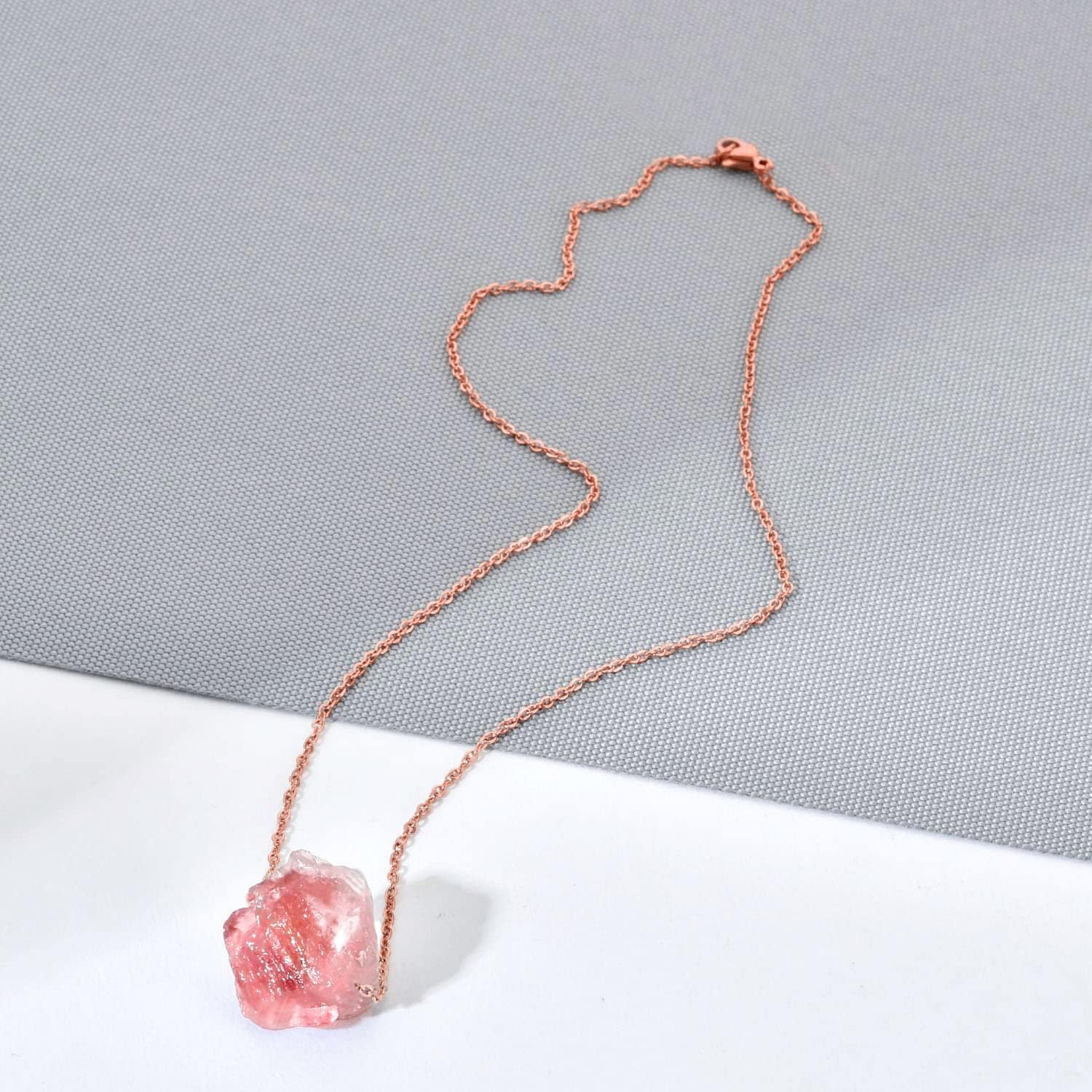 Jishi Rollo de cadena de cable de eslabones de 33 pies de 0.079 pulgadas, cadena de oro rosa para hacer joyas, collares, aretes, pulseras,