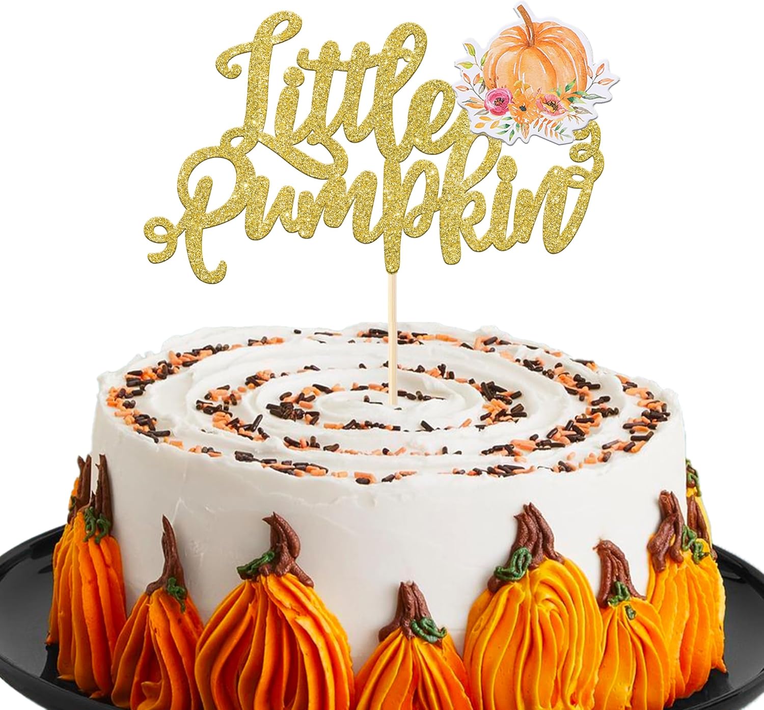 1 paquete de decoración de pastel de calabaza para baby shower, decoración de pastel de cosecha de otoño, temática de calabaza, Acción de Gracias,