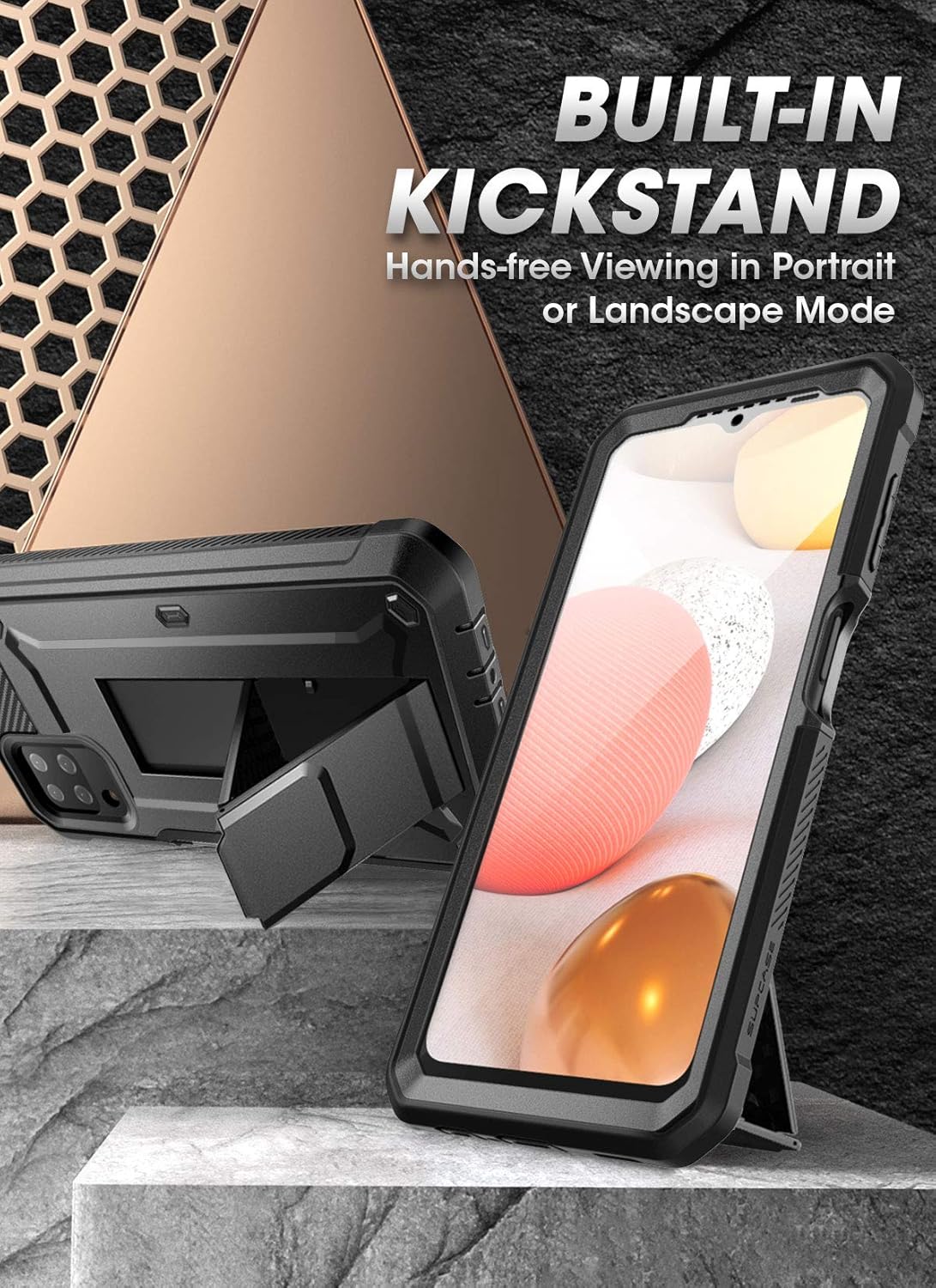 SUPCASE Unicorn Beetle Pro Series – Funda para Samsung Galaxy A12 (versión 2020), funda resistente de cuerpo completo con protector de pantalla