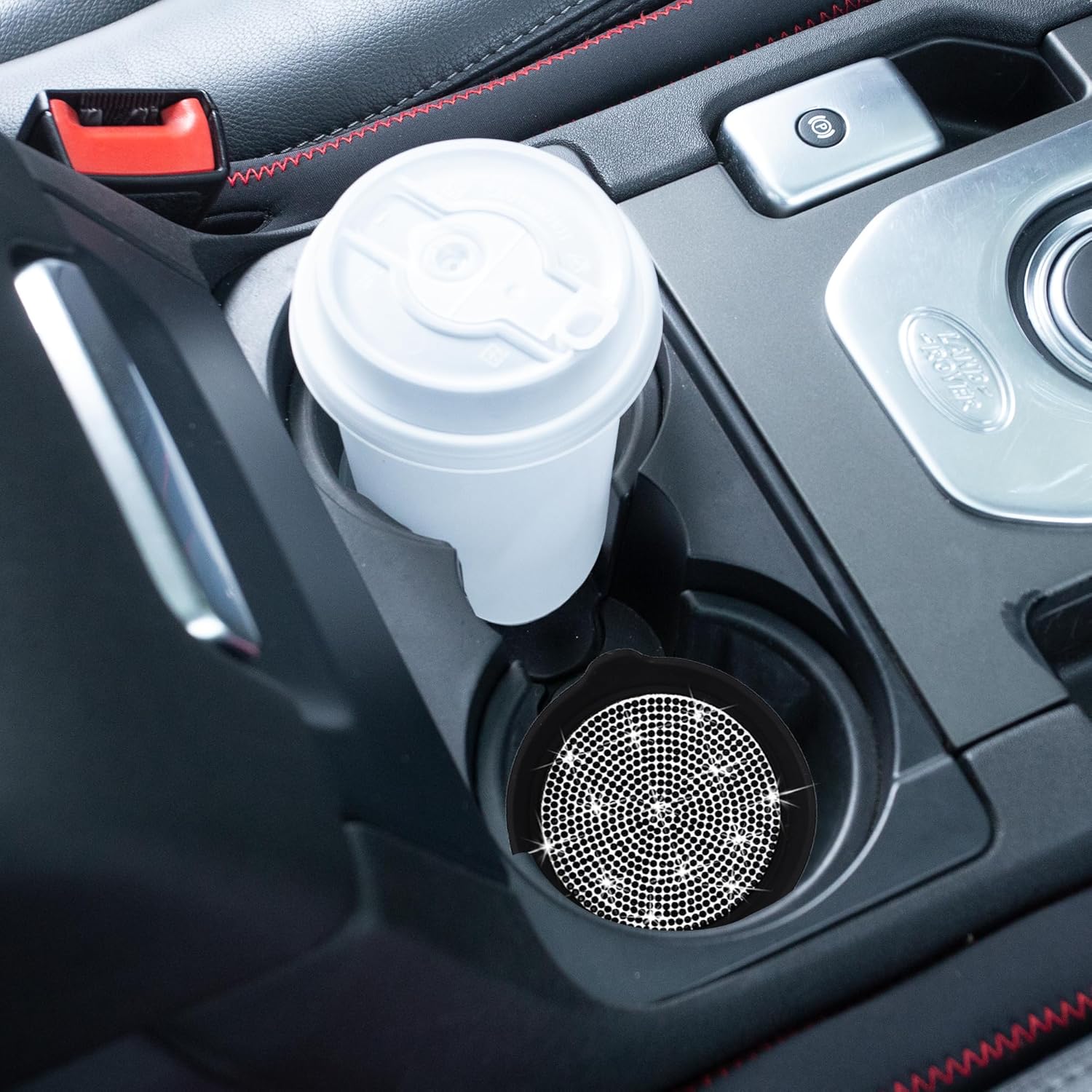 Amooca Portavasos para automóvil, antideslizante, universal, a prueba de tamices, antiderrames, accesorios para el interior del automóvil, paquete