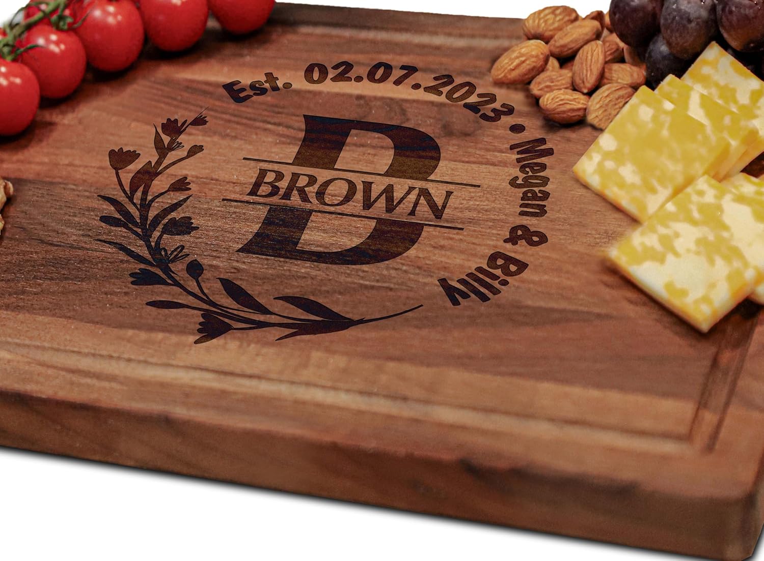 Personalized Cutting Board, Couples Gift for Wedding, Anniversary, Housewarming, Engagement, Christmas, Birthday, USA Handmade Cutting Boards, Great