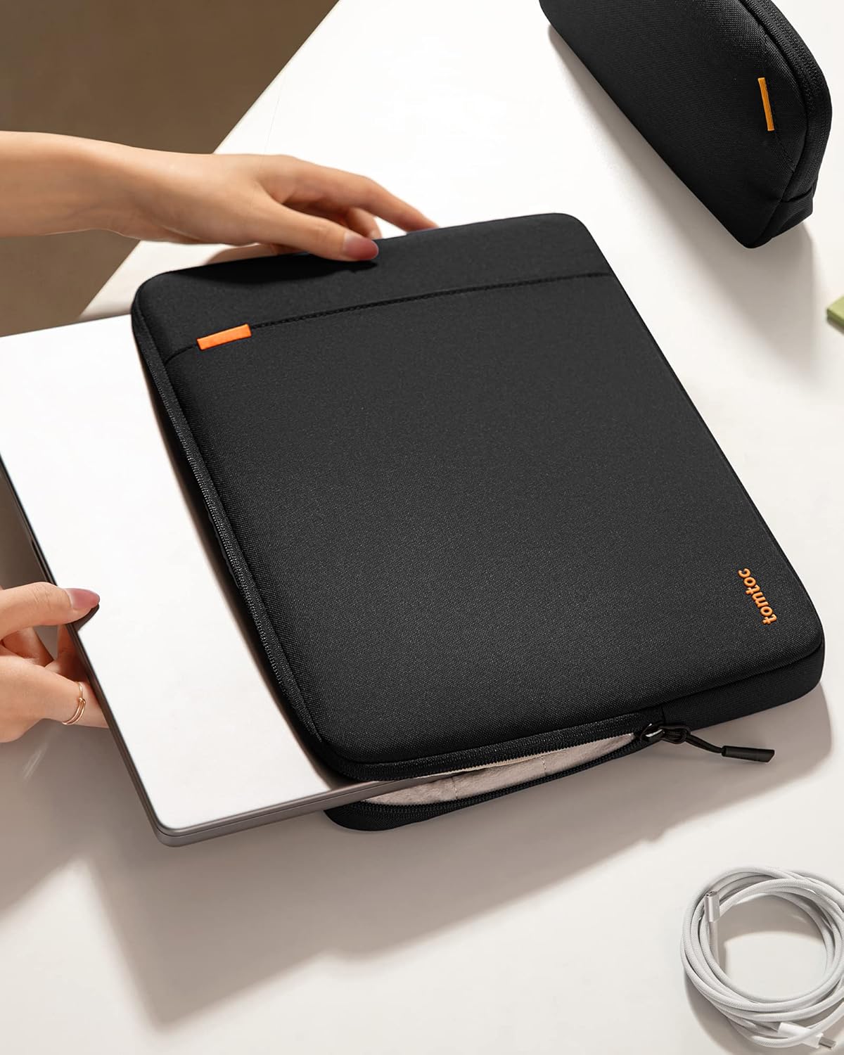 tomtoc Juego de fundas protectoras 360 para MacBook Air M2 A2941 2023 de 15 pulgadas Microsoft Surface de 15 pulgadas, Dell XPS 15 Plus, bolsa