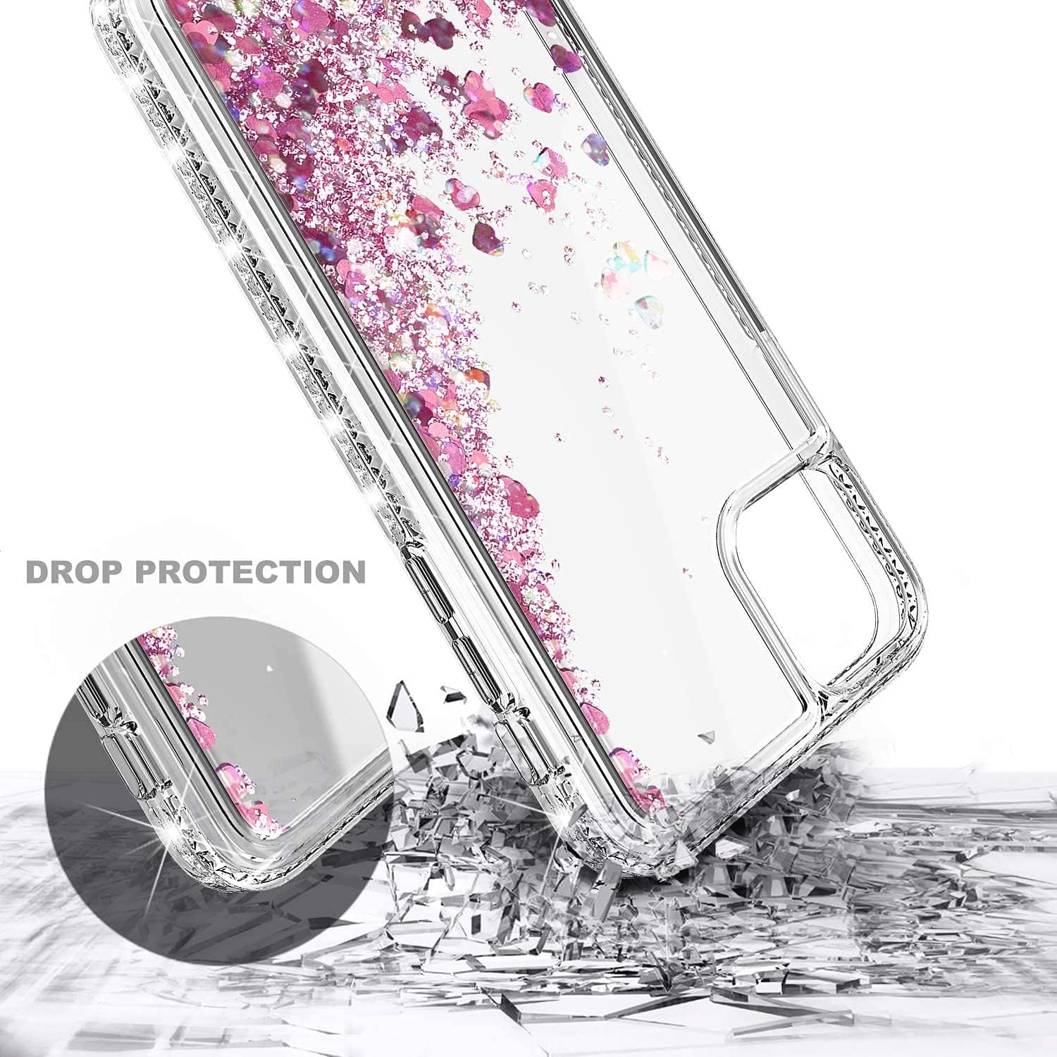 NGB Supremacy Funda compatible con iPhone 1212 Pro con protector de pantalla de vidrio templado, soporte de anillocorrea de muñeca, para niñas y