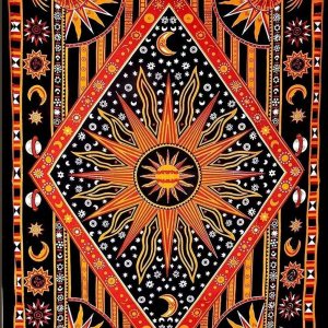 ANJANIYA – Tapiz teñido con amarres, diseño celestial de sol, luna, planeta, bohemio, para colgar en la pared, tapiz bohemio, hippie, playa colcha, ANJANIYA – Tapiz teñido con amarres, diseño celestial de sol, luna, planeta, bohemio, para colgar en la pared, tapiz bohemio, hippie, playa colcha,